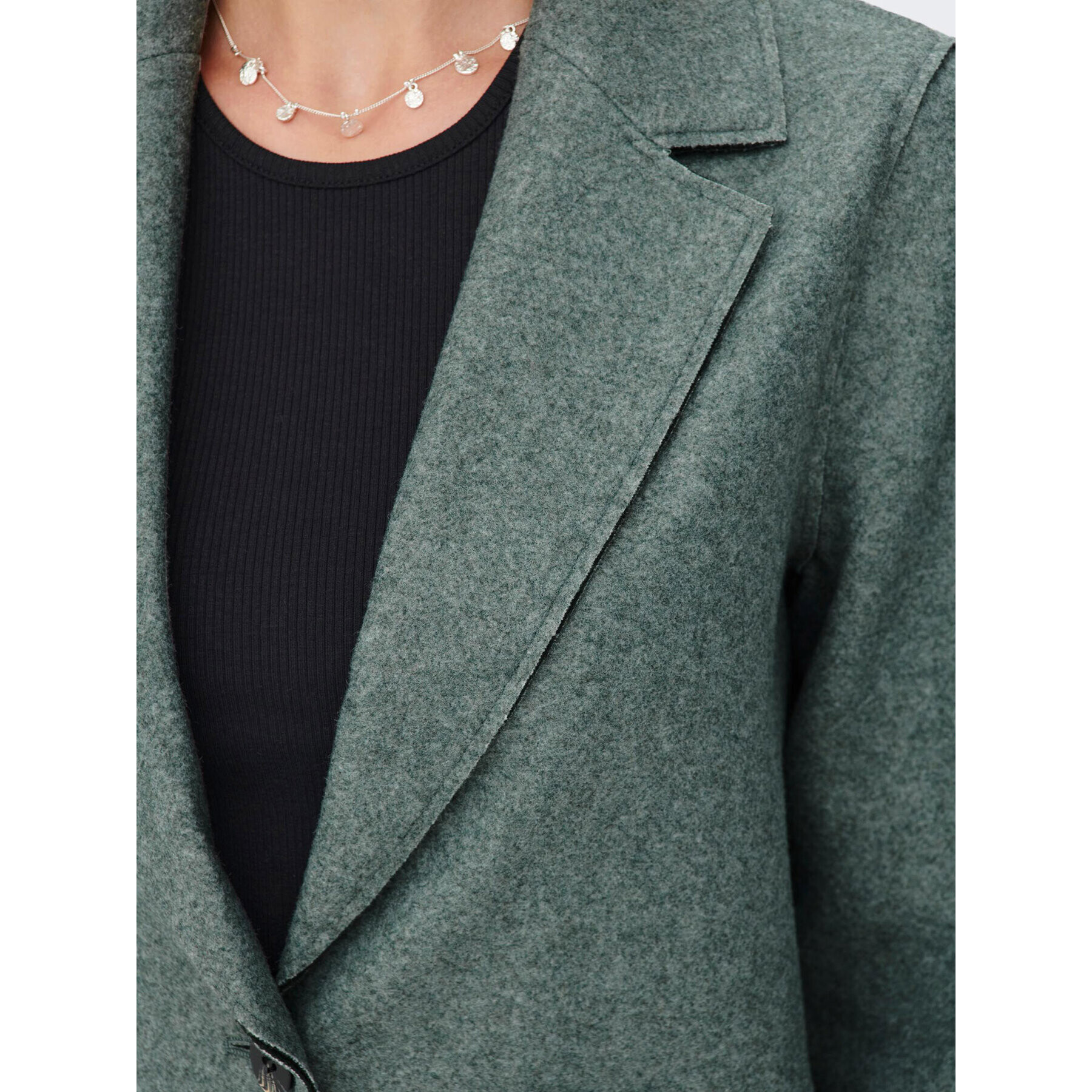 ONLY Преходно палто 15213300 Зелен Regular Fit - Pepit.bg