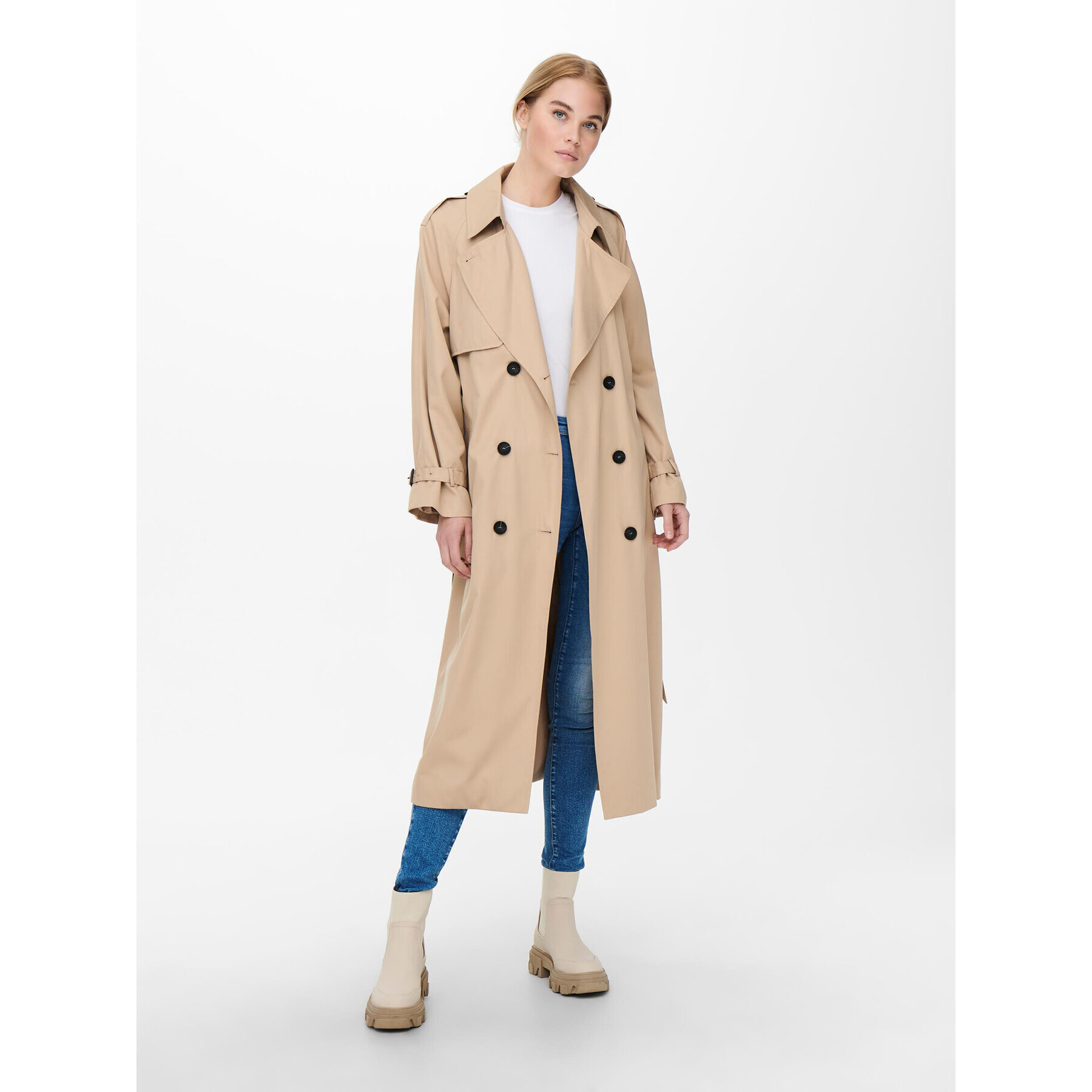 ONLY Тренч 15242306 Бежов Regular Fit - Pepit.bg