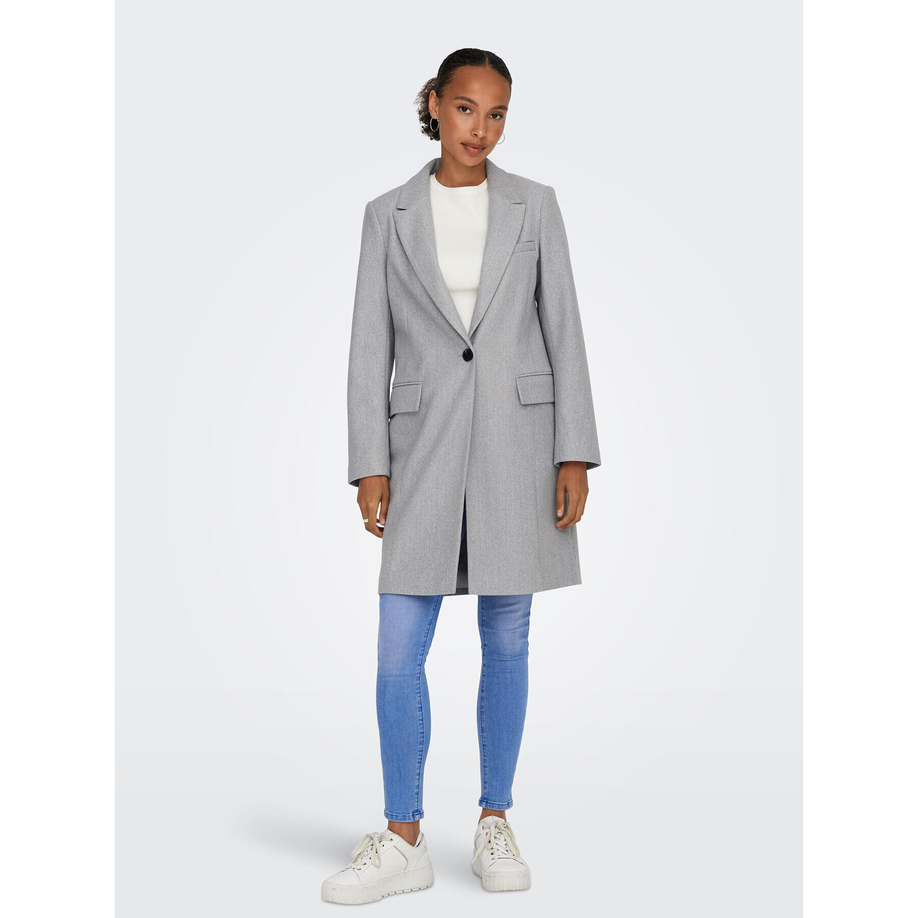 ONLY Преходно палто Nancy 15292832 Сив Regular Fit - Pepit.bg