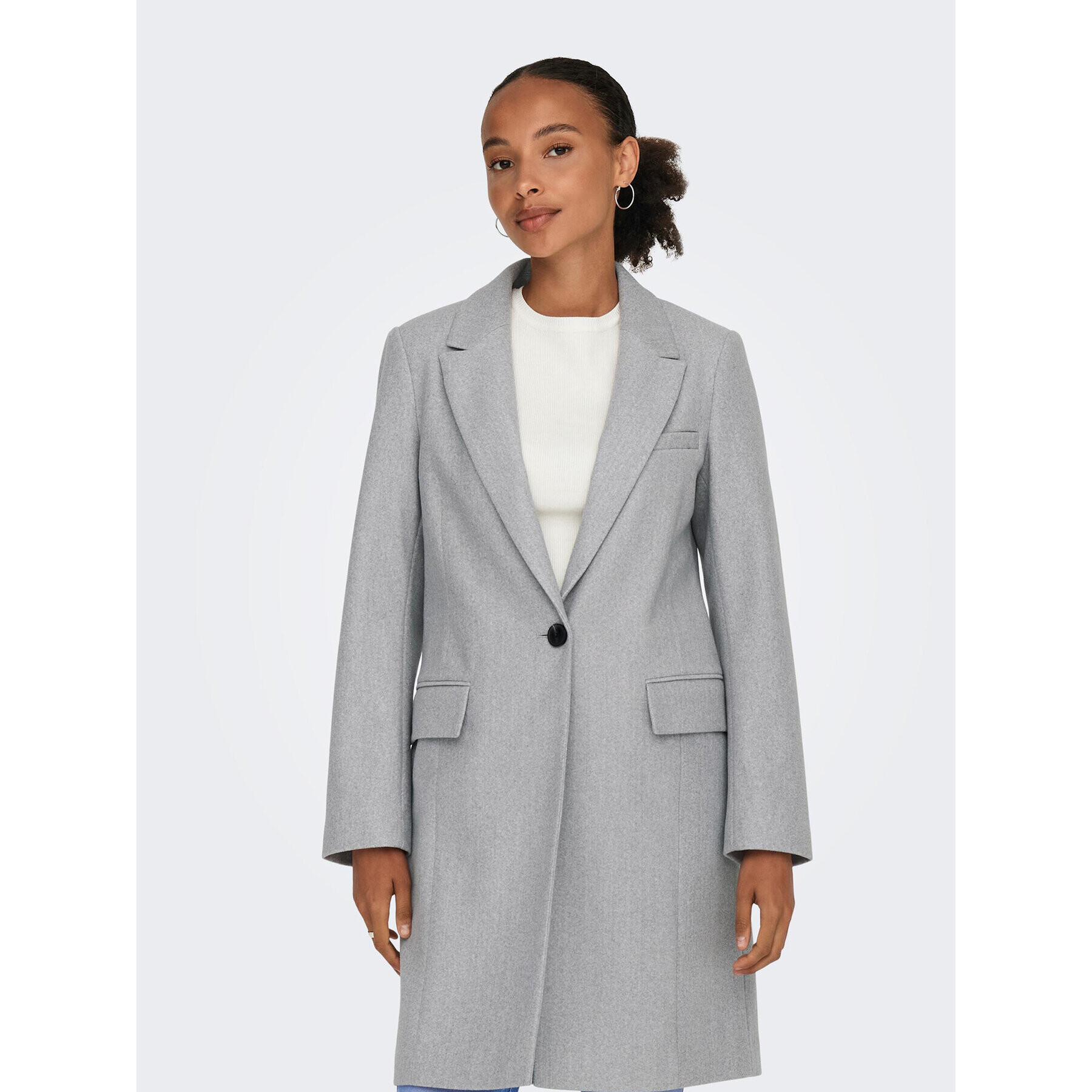 ONLY Преходно палто Nancy 15292832 Сив Regular Fit - Pepit.bg