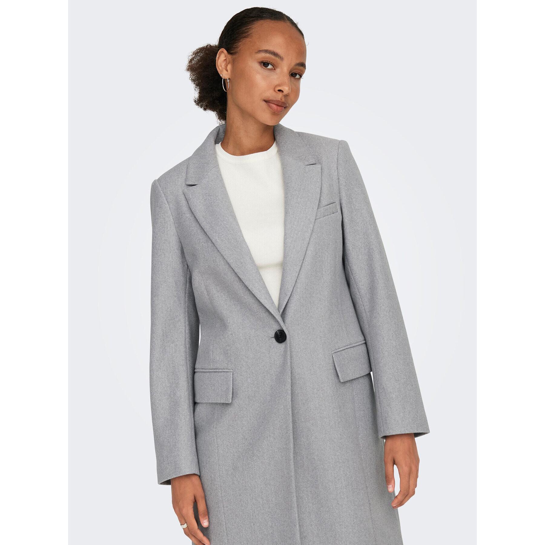 ONLY Преходно палто Nancy 15292832 Сив Regular Fit - Pepit.bg