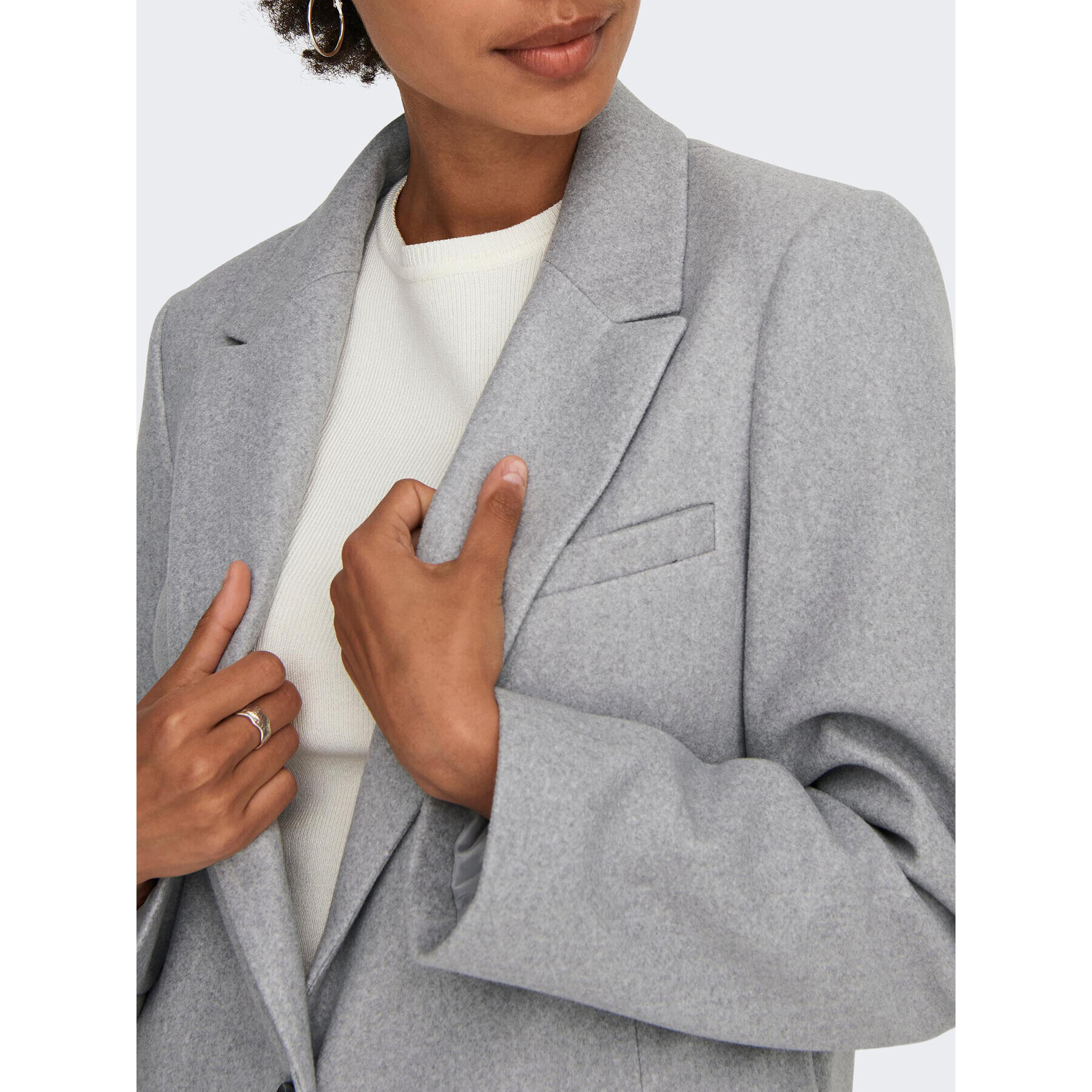ONLY Преходно палто Nancy 15292832 Сив Regular Fit - Pepit.bg