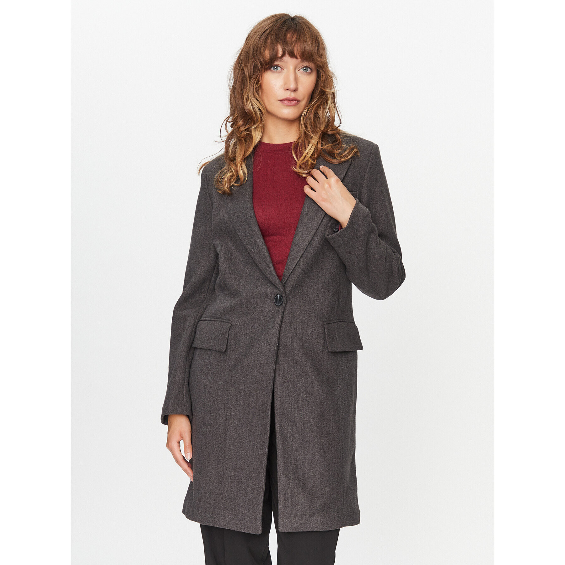 ONLY Преходно палто Nancy 15292832 Сив Regular Fit - Pepit.bg