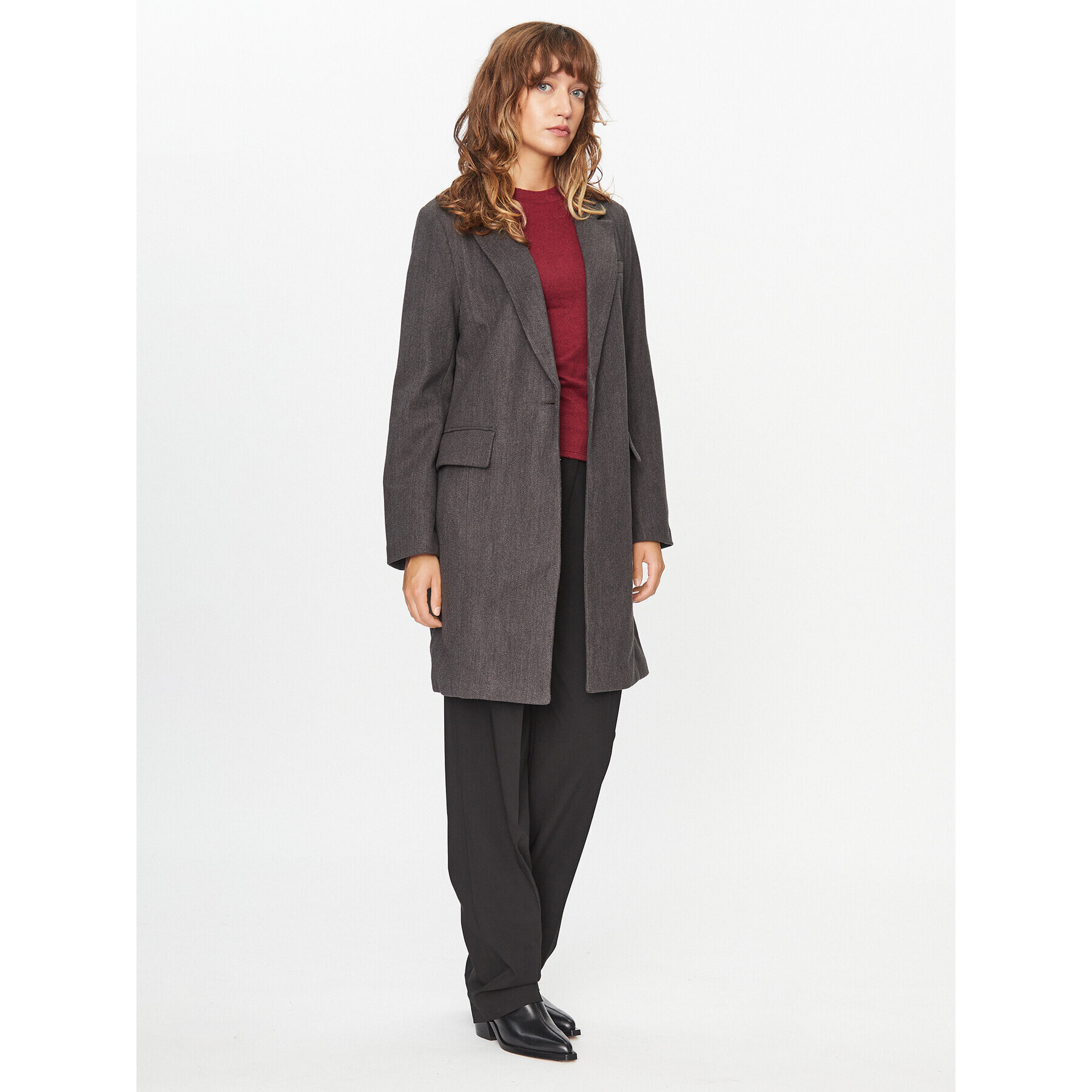 ONLY Преходно палто Nancy 15292832 Сив Regular Fit - Pepit.bg