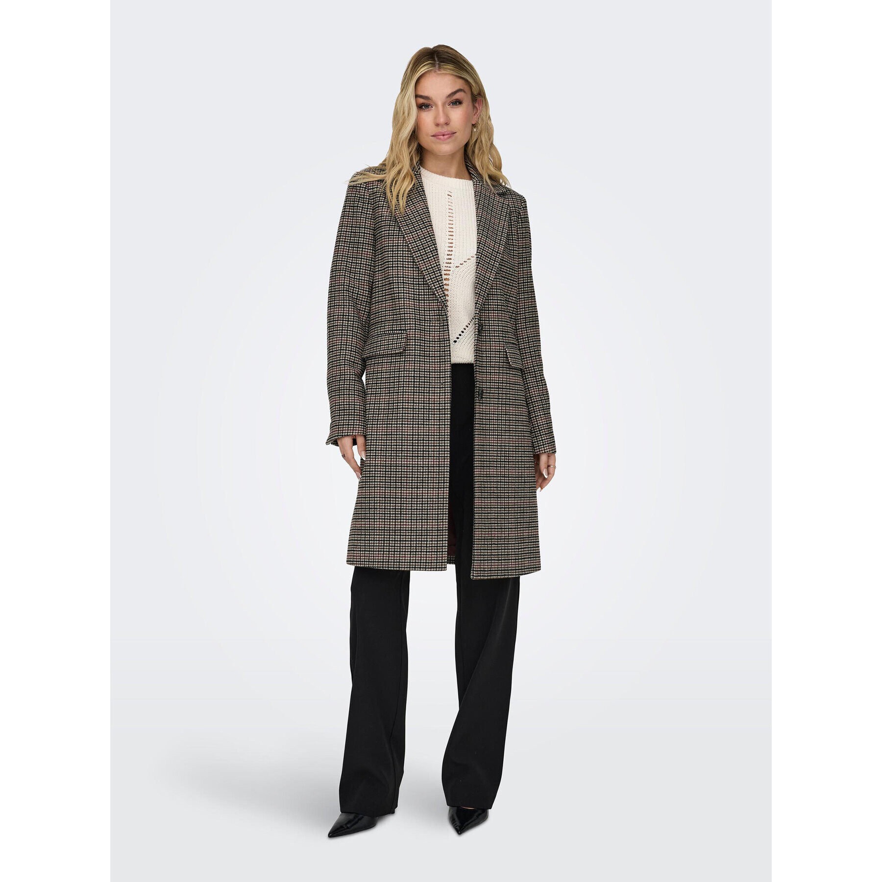 ONLY Преходно палто 15296748 Кафяв Regular Fit - Pepit.bg