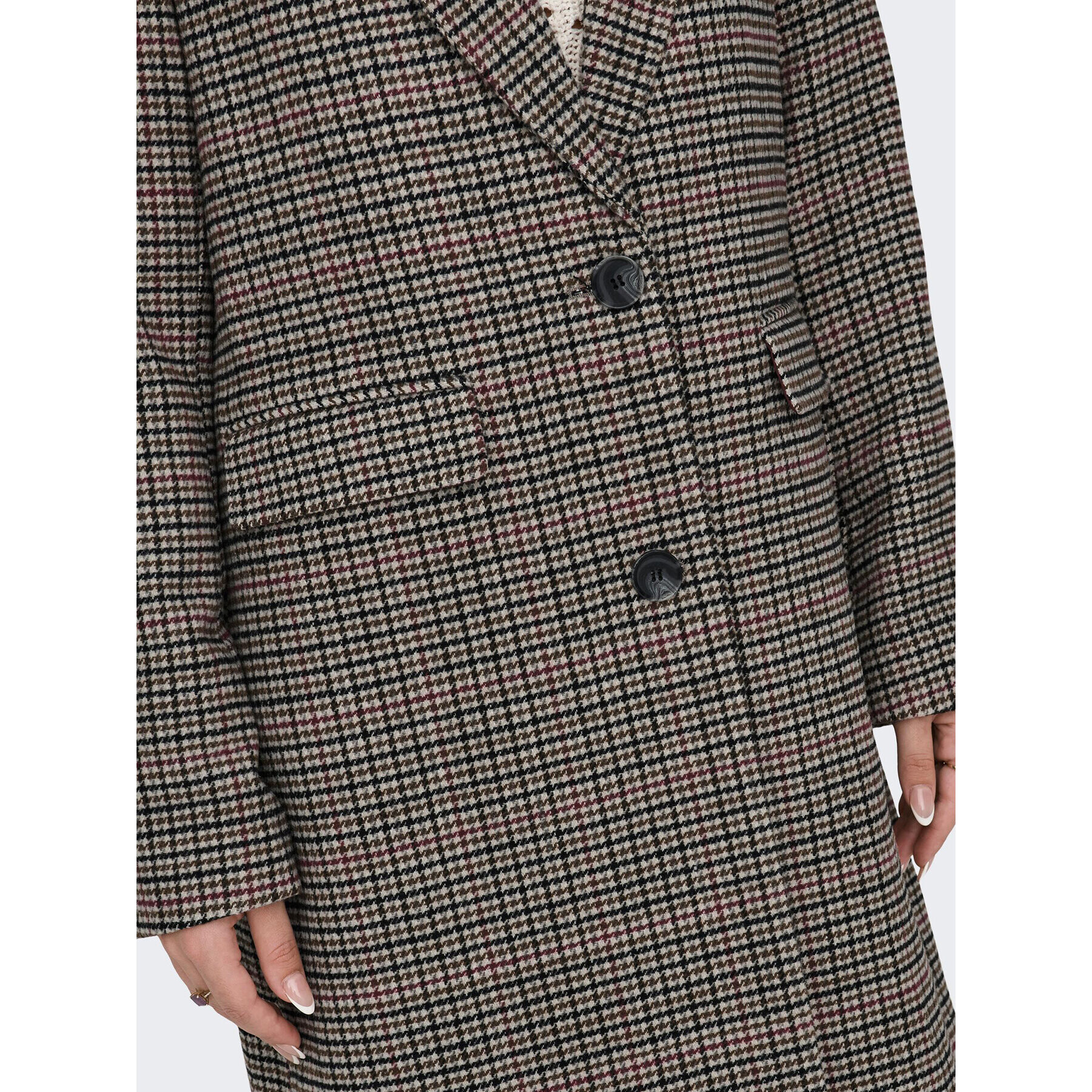 ONLY Преходно палто 15296748 Кафяв Regular Fit - Pepit.bg