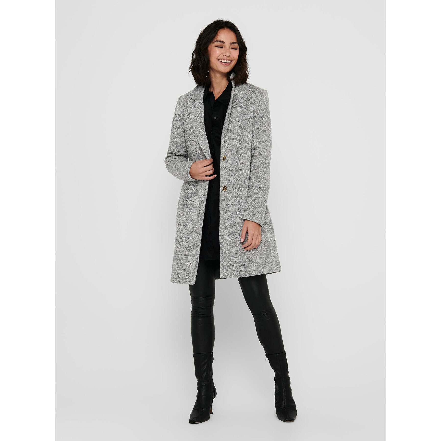ONLY Преходно палто Carrie 15173066 Сив Regular Fit - Pepit.bg