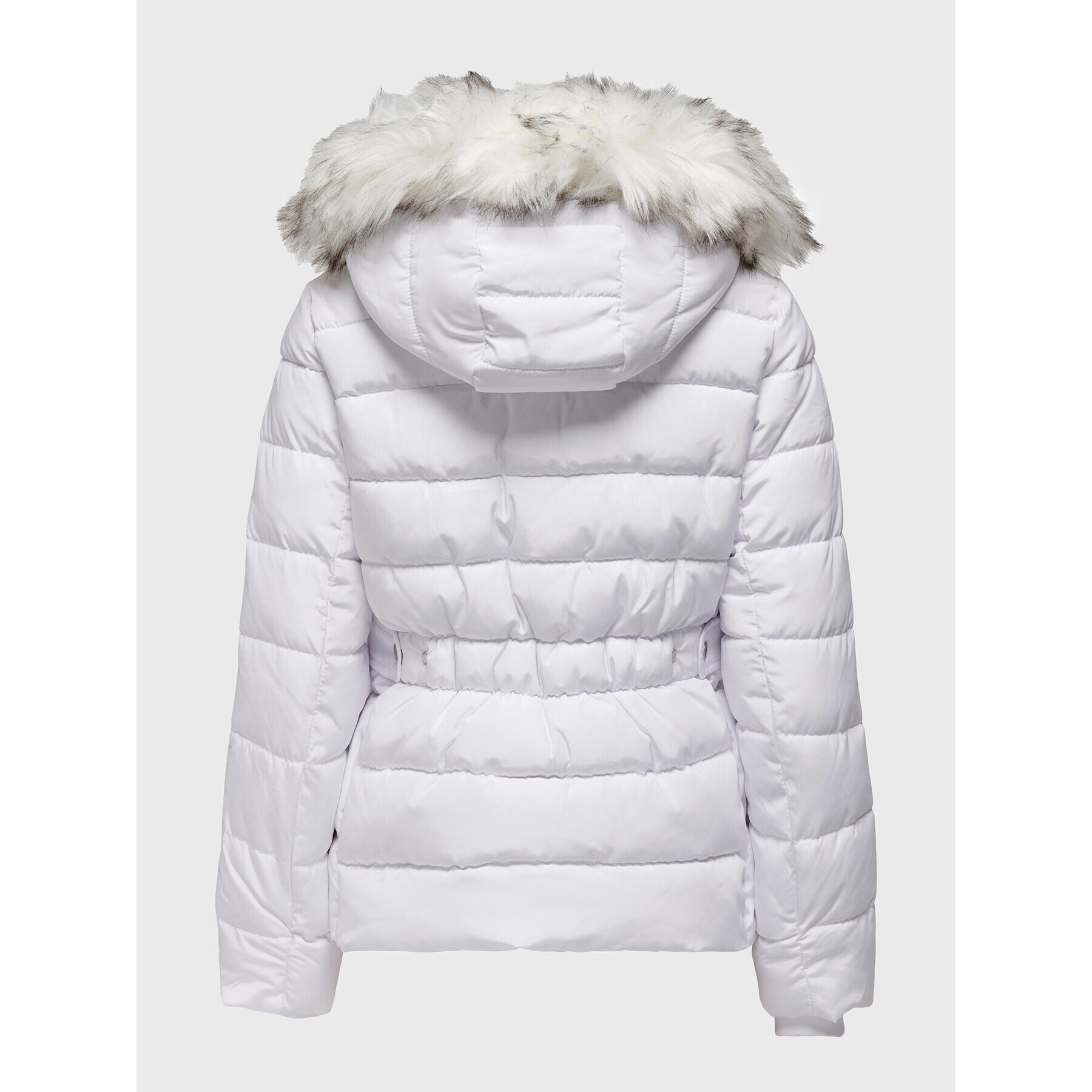ONLY Пухено яке Camilla 15204607 Бял Regular Fit - Pepit.bg