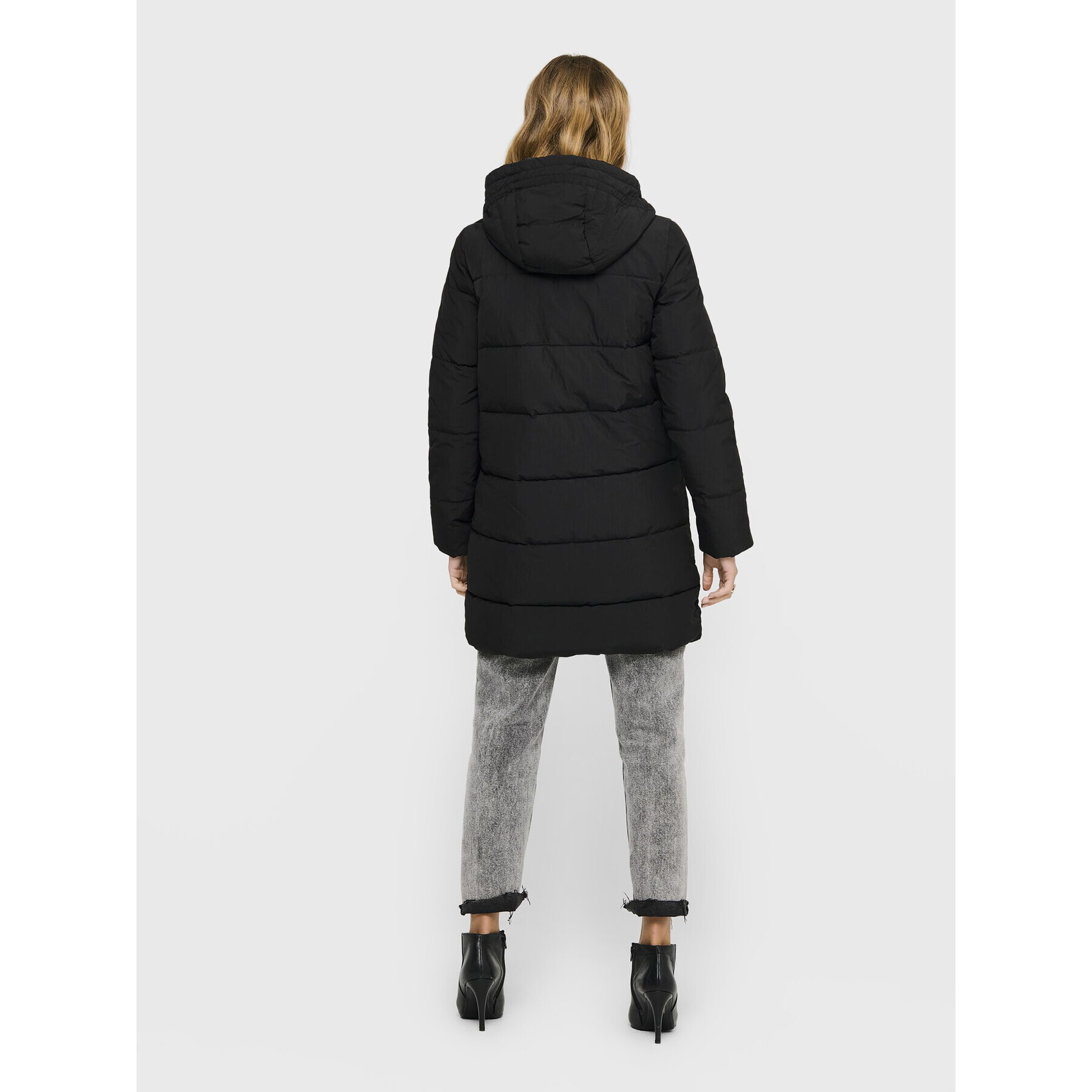 ONLY Пухено яке Dolly 15205369 Черен Regular Fit - Pepit.bg