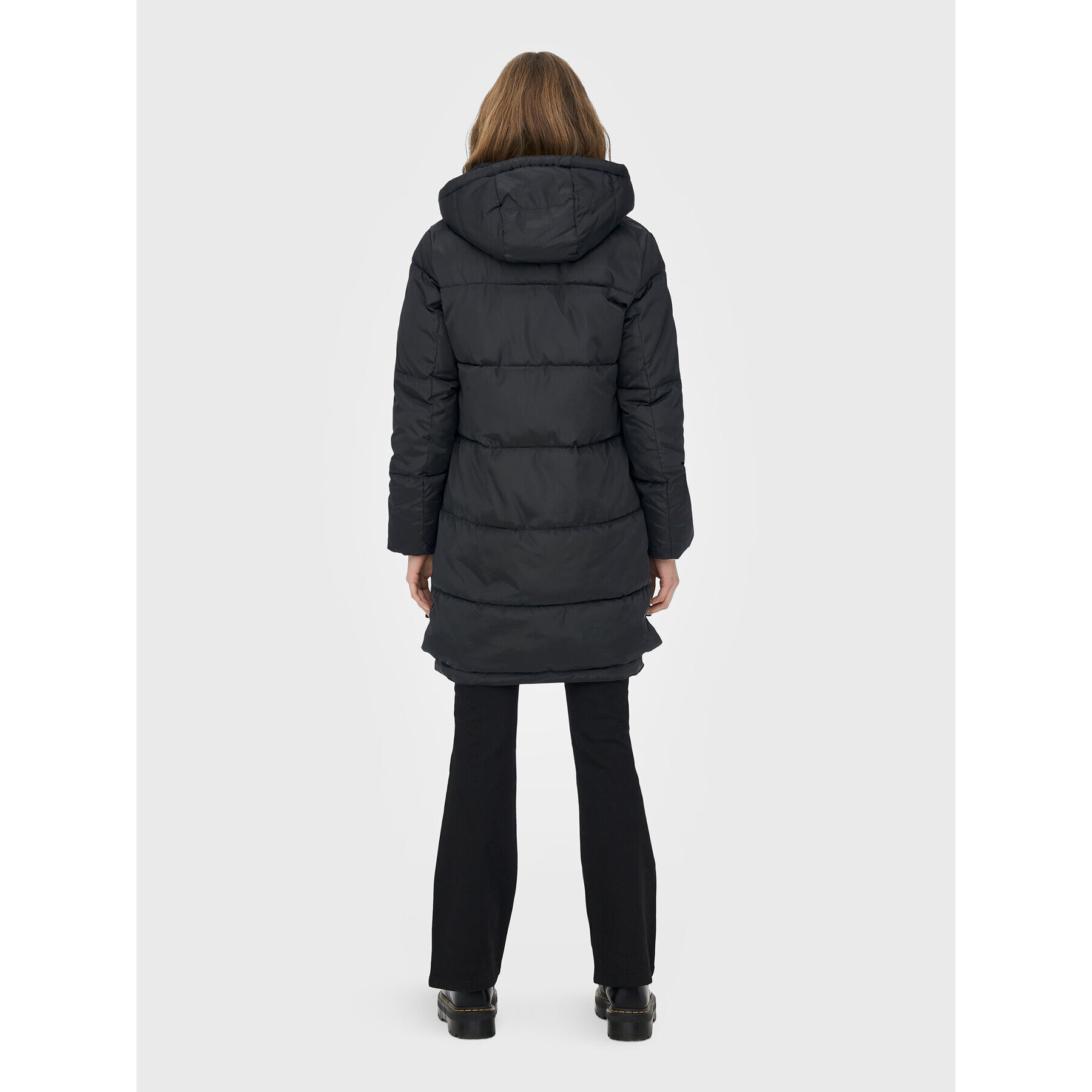 ONLY Пухено яке Nora 15230125 Черен Regular Fit - Pepit.bg