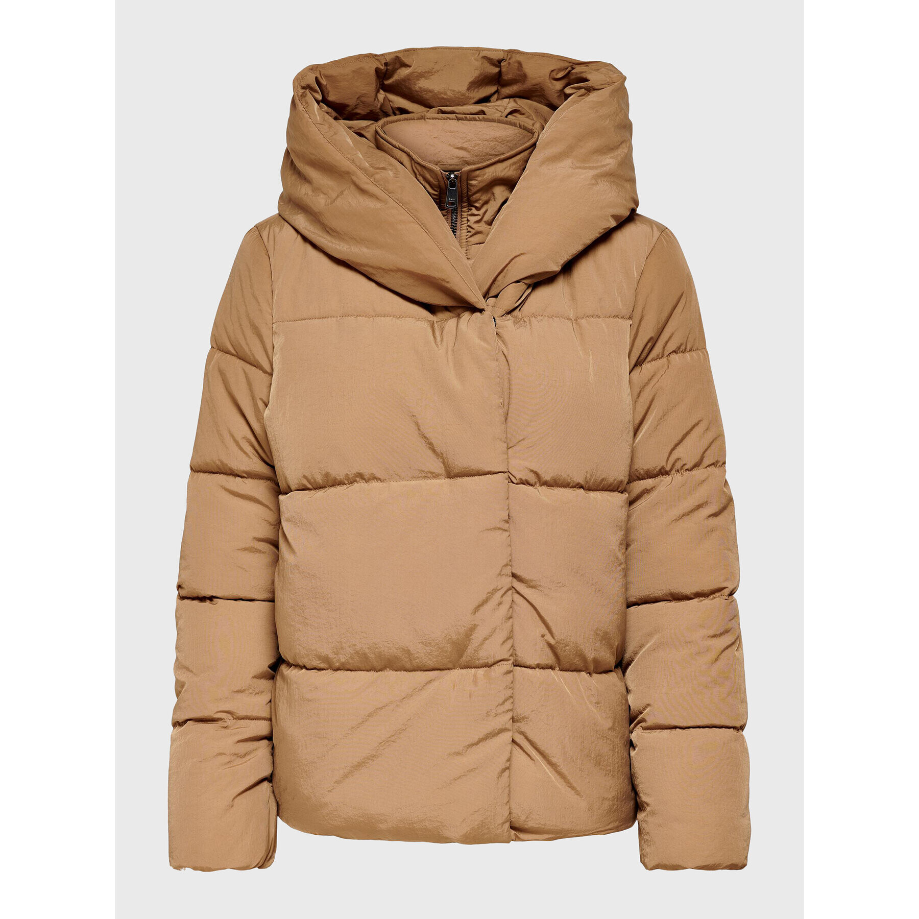 ONLY Пухено яке Sydney 15231475 Кафяв Regular Fit - Pepit.bg
