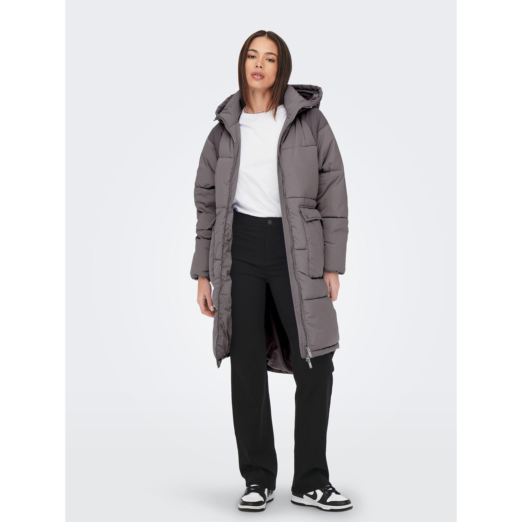 ONLY Пухено яке 15160167 Сив Relaxed Fit - Pepit.bg