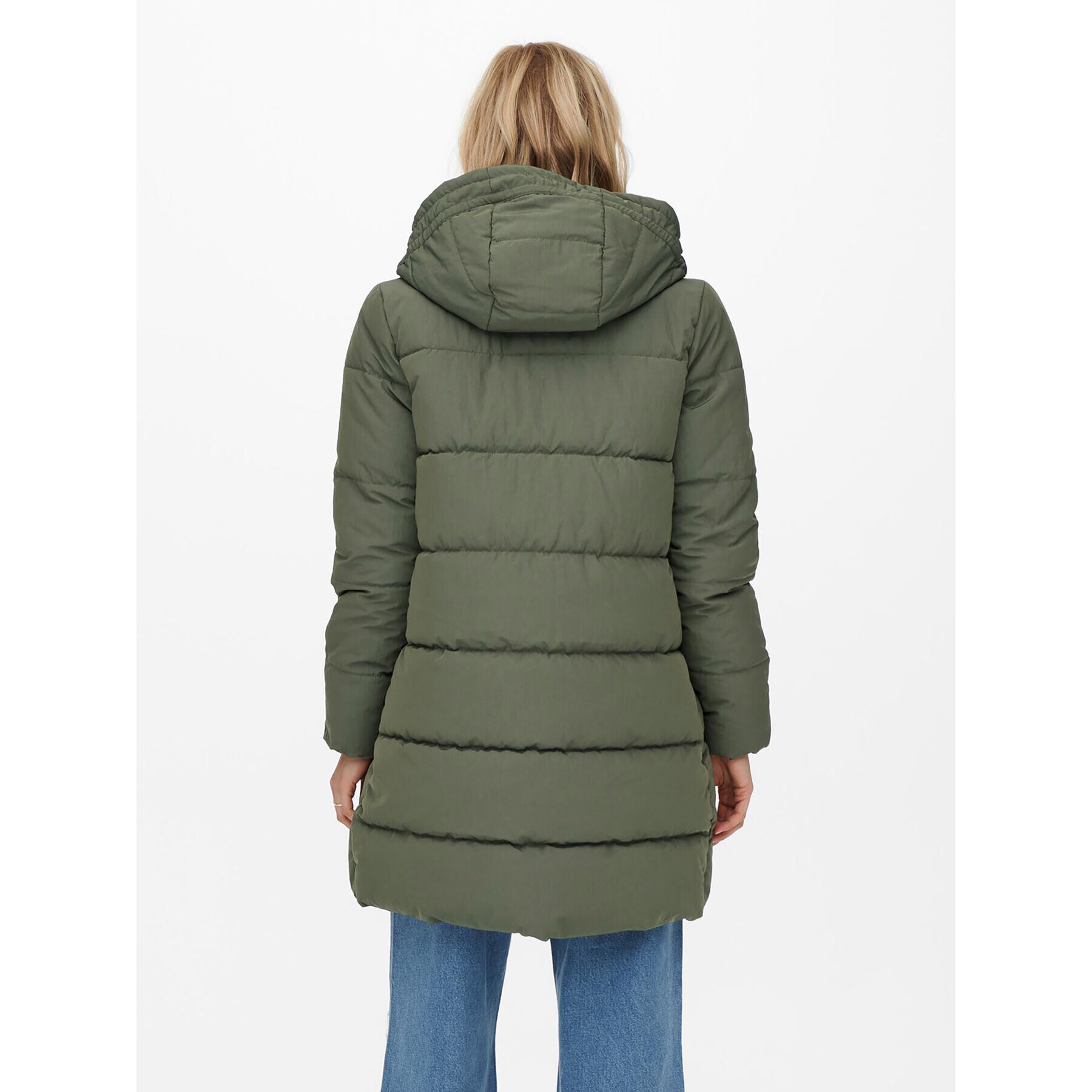 ONLY Пухено яке 15205369 Зелен Regular Fit - Pepit.bg