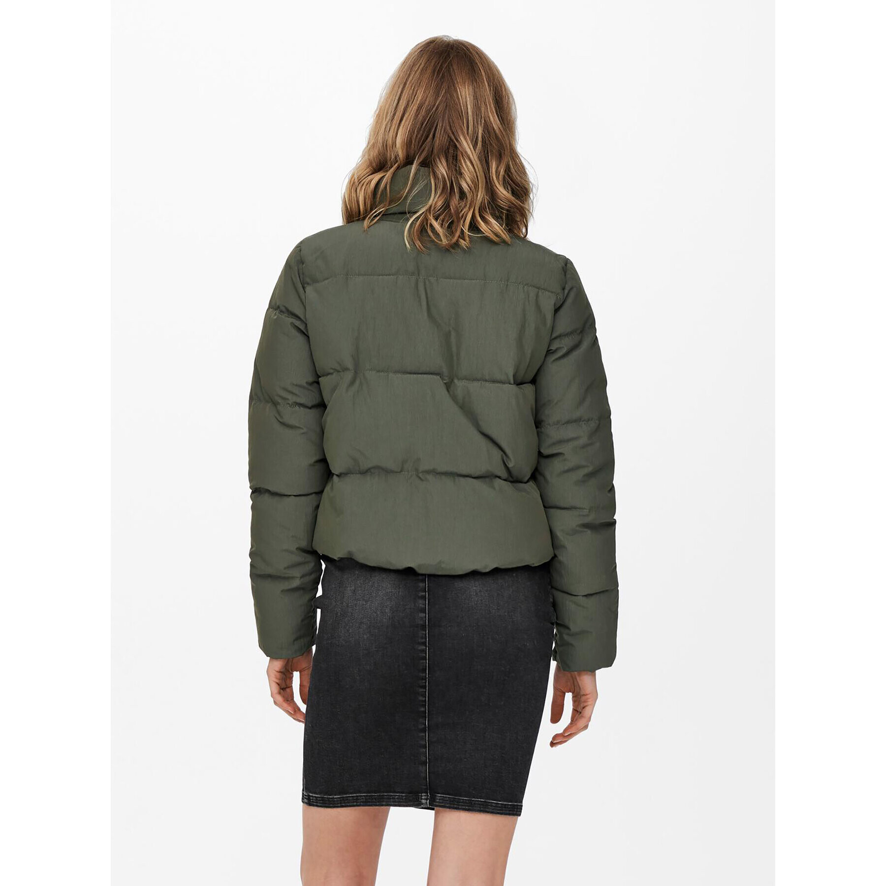 ONLY Пухено яке 15205371 Зелен Regular Fit - Pepit.bg