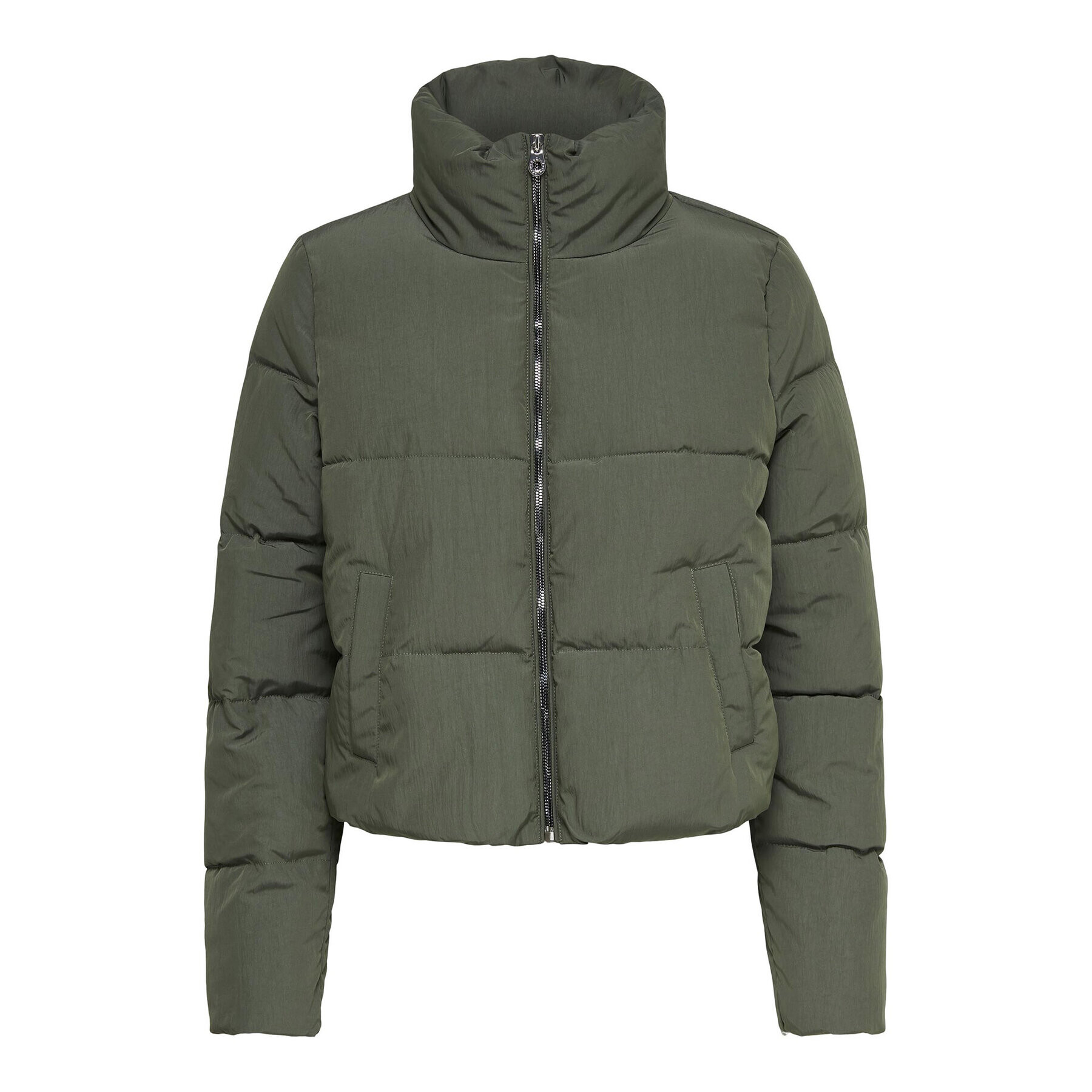 ONLY Пухено яке 15205371 Зелен Regular Fit - Pepit.bg