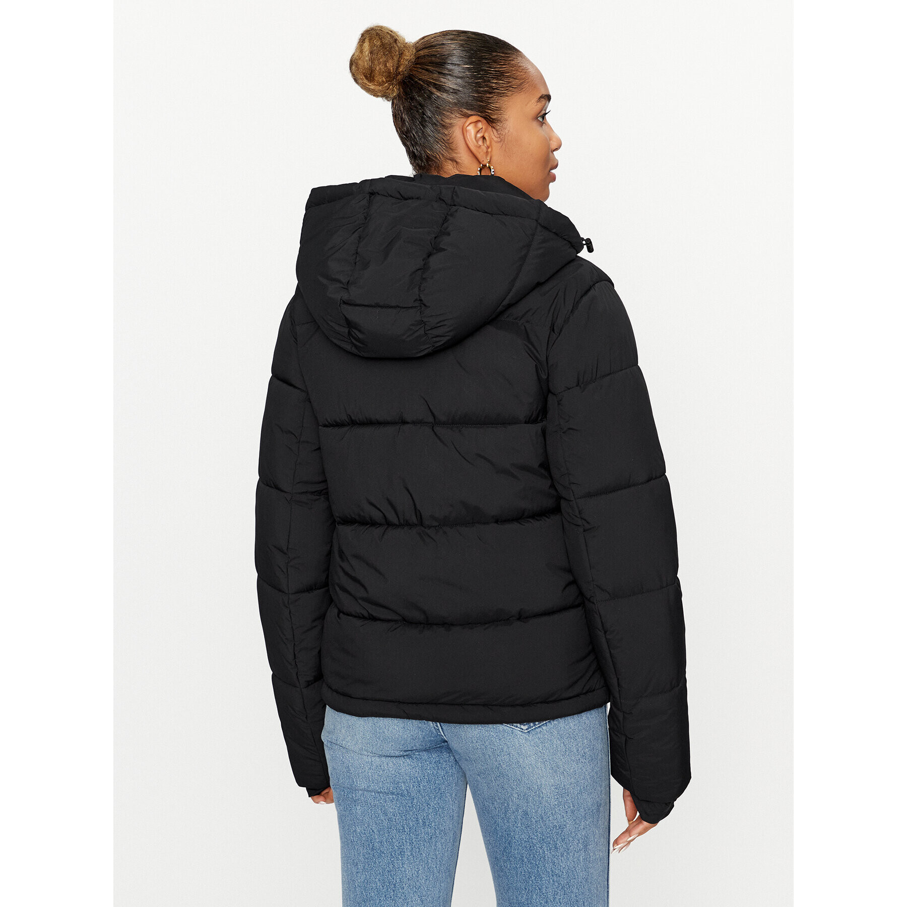 ONLY Пухено яке 15287909 Черен Regular Fit - Pepit.bg