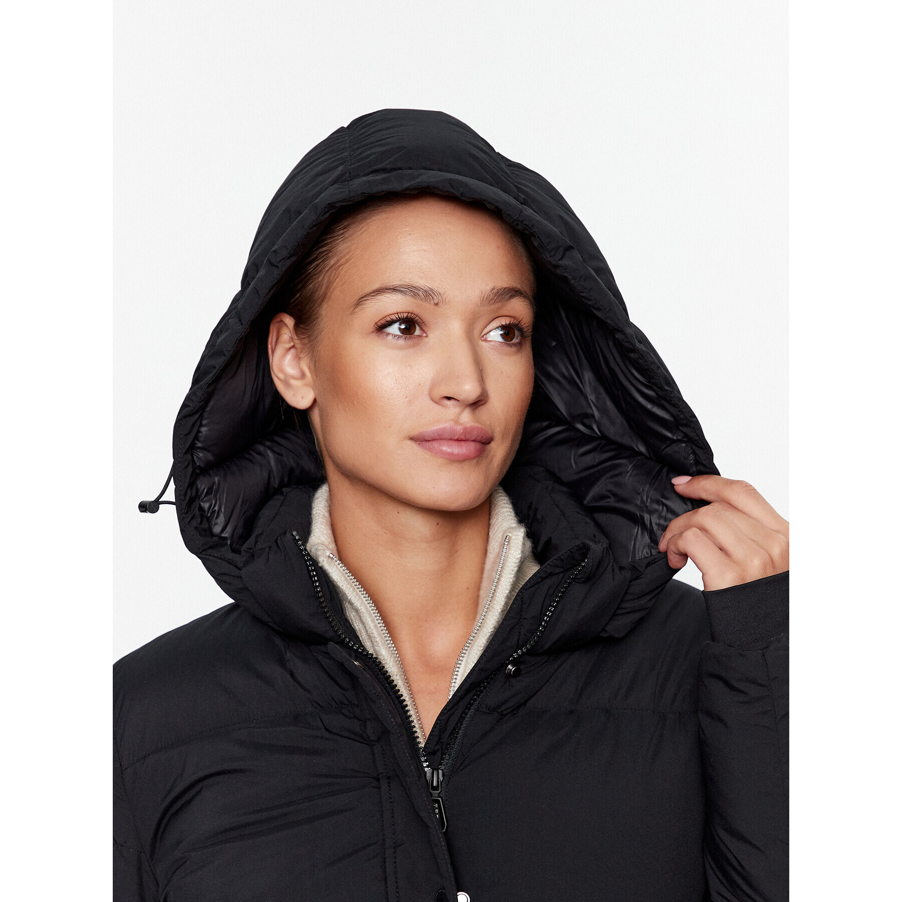 ONLY Пухено яке 15287913 Черен Regular Fit - Pepit.bg