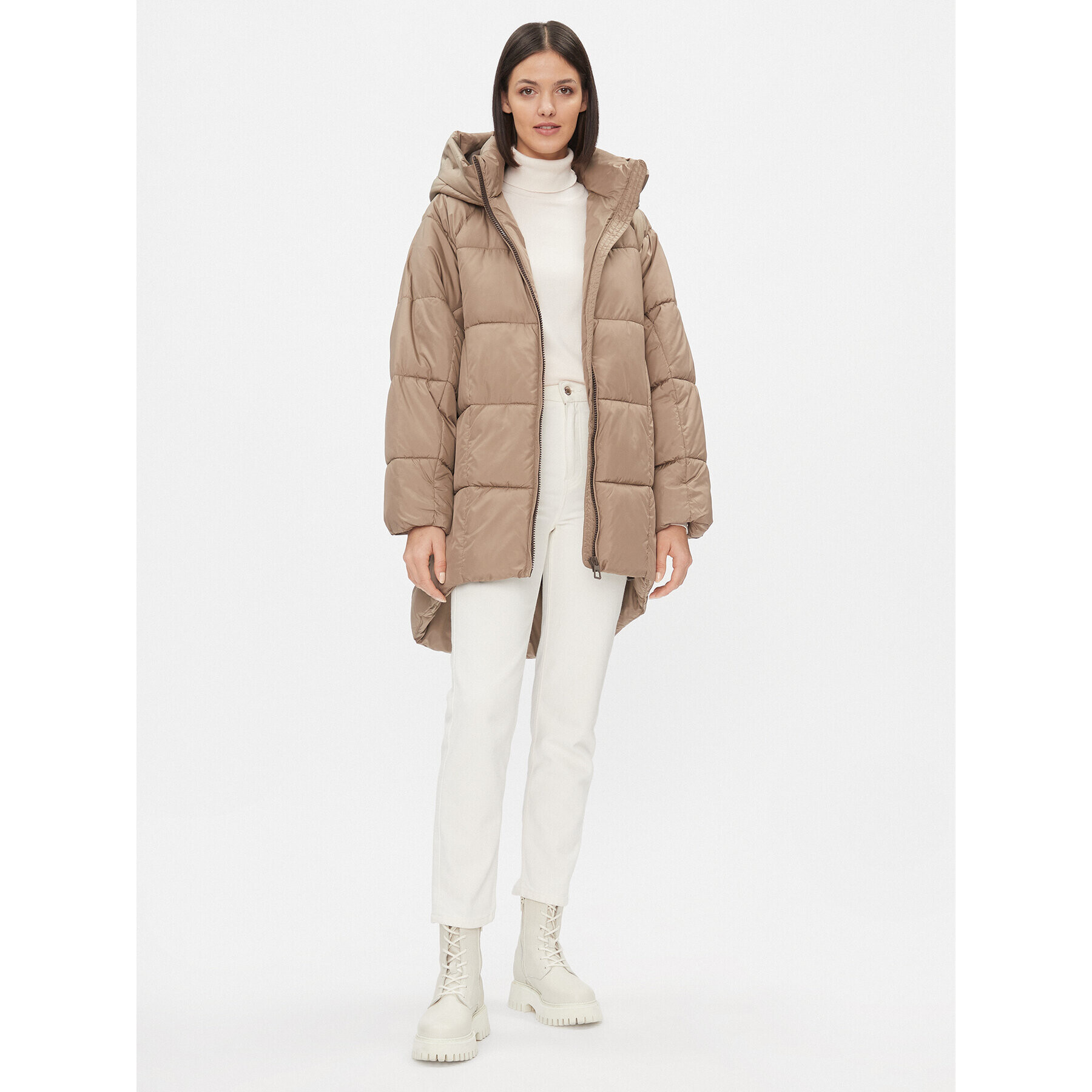 ONLY Пухено яке 15293818 Кафяв Regular Fit - Pepit.bg