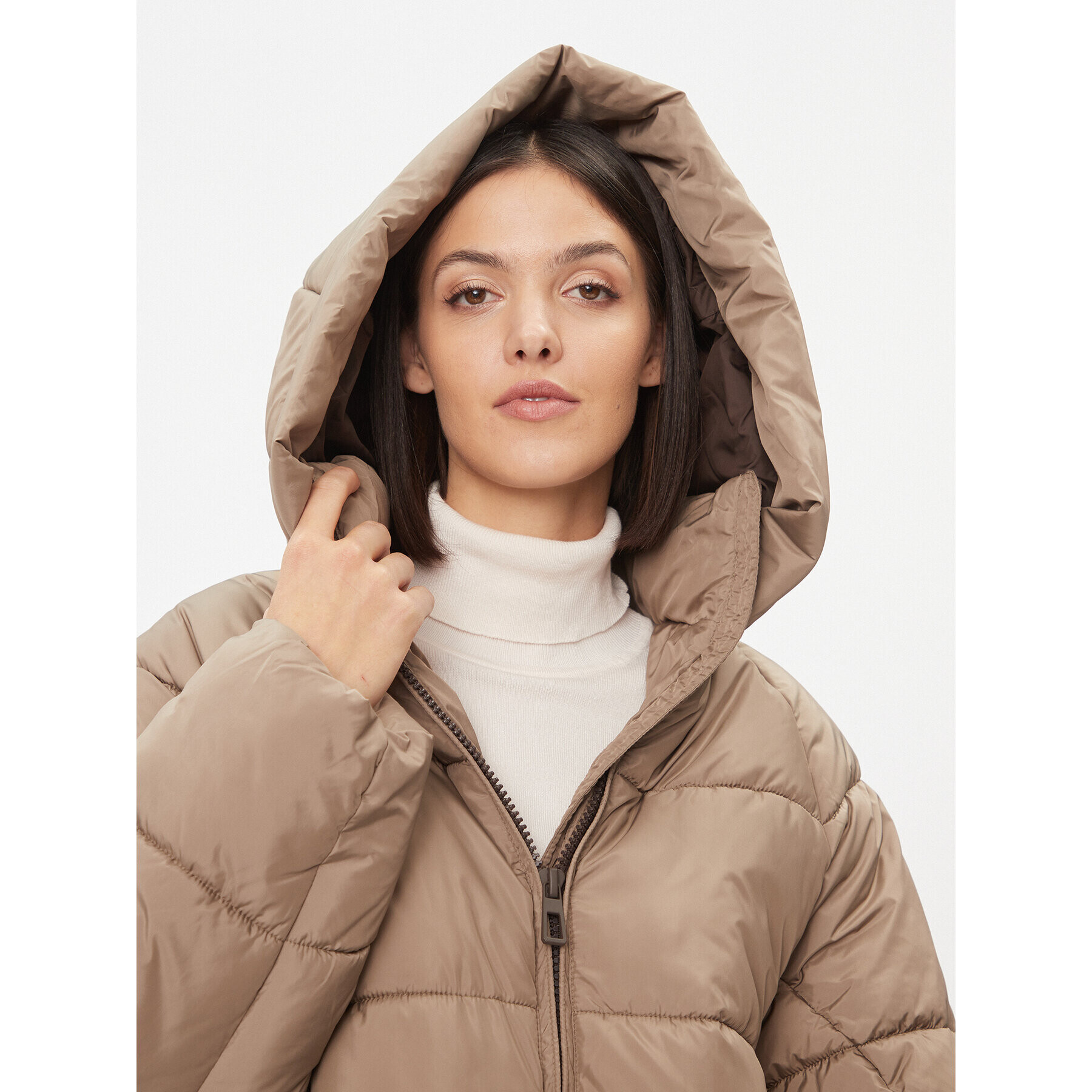 ONLY Пухено яке 15293818 Кафяв Regular Fit - Pepit.bg