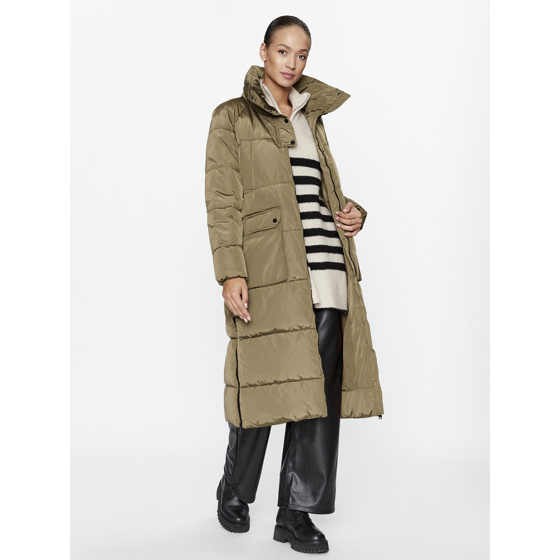 ONLY Пухено яке 15294315 Кафяв Regular Fit - Pepit.bg