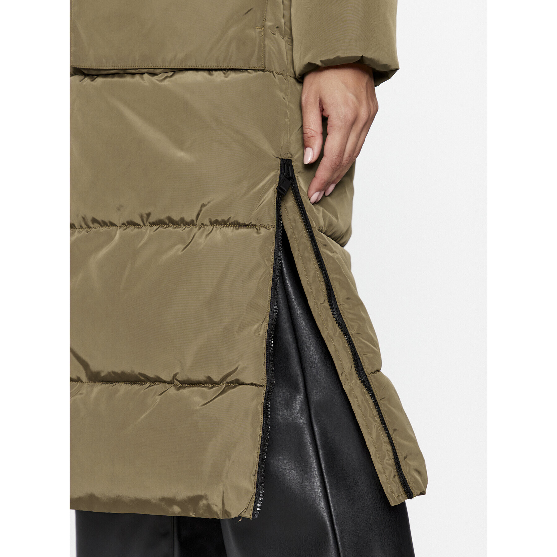 ONLY Пухено яке 15294315 Кафяв Regular Fit - Pepit.bg