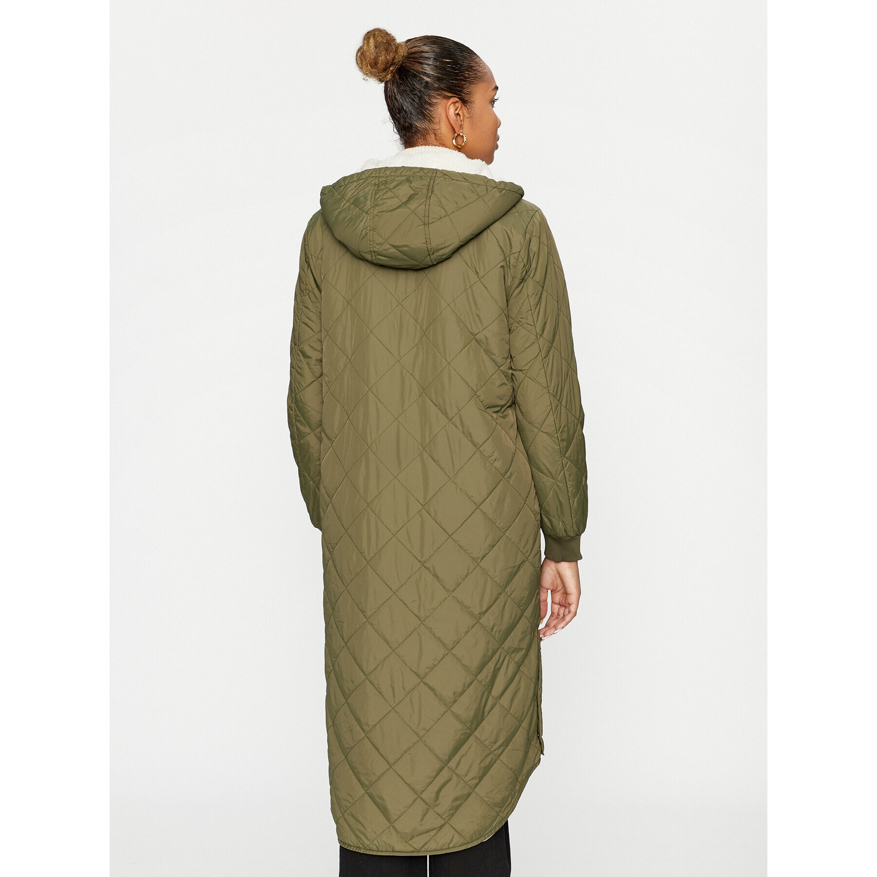 ONLY Пухено яке 15295389 Зелен Regular Fit - Pepit.bg