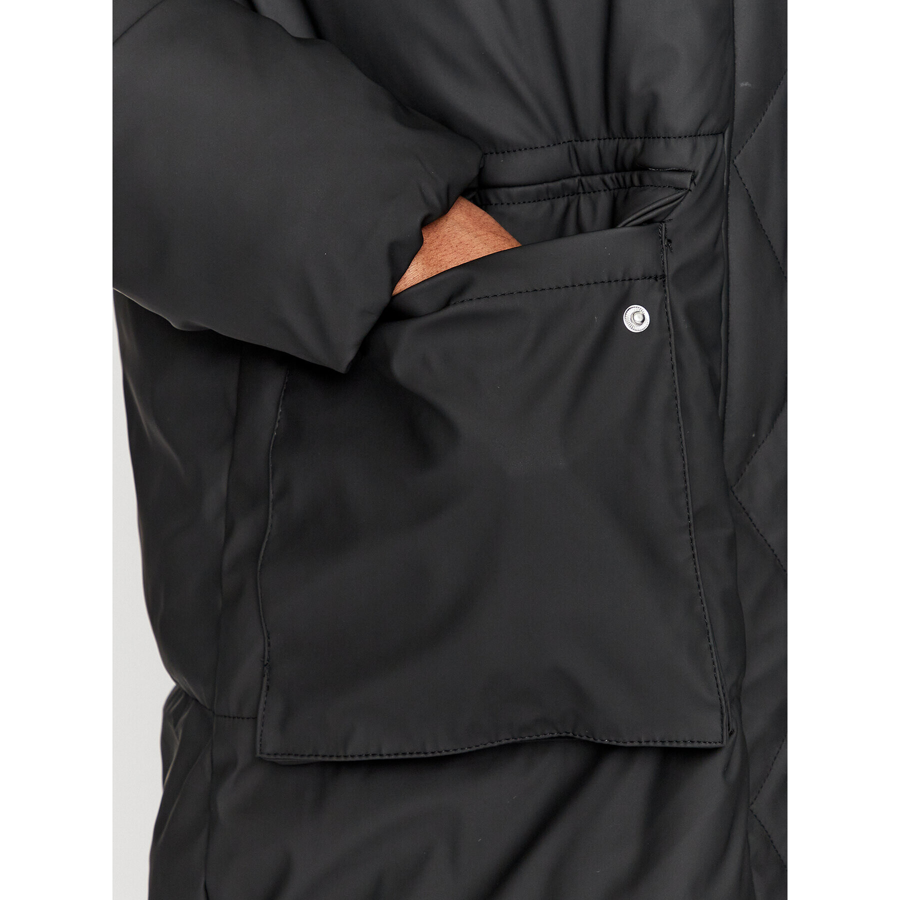 ONLY Пухено яке 15299137 Черен Relaxed Fit - Pepit.bg