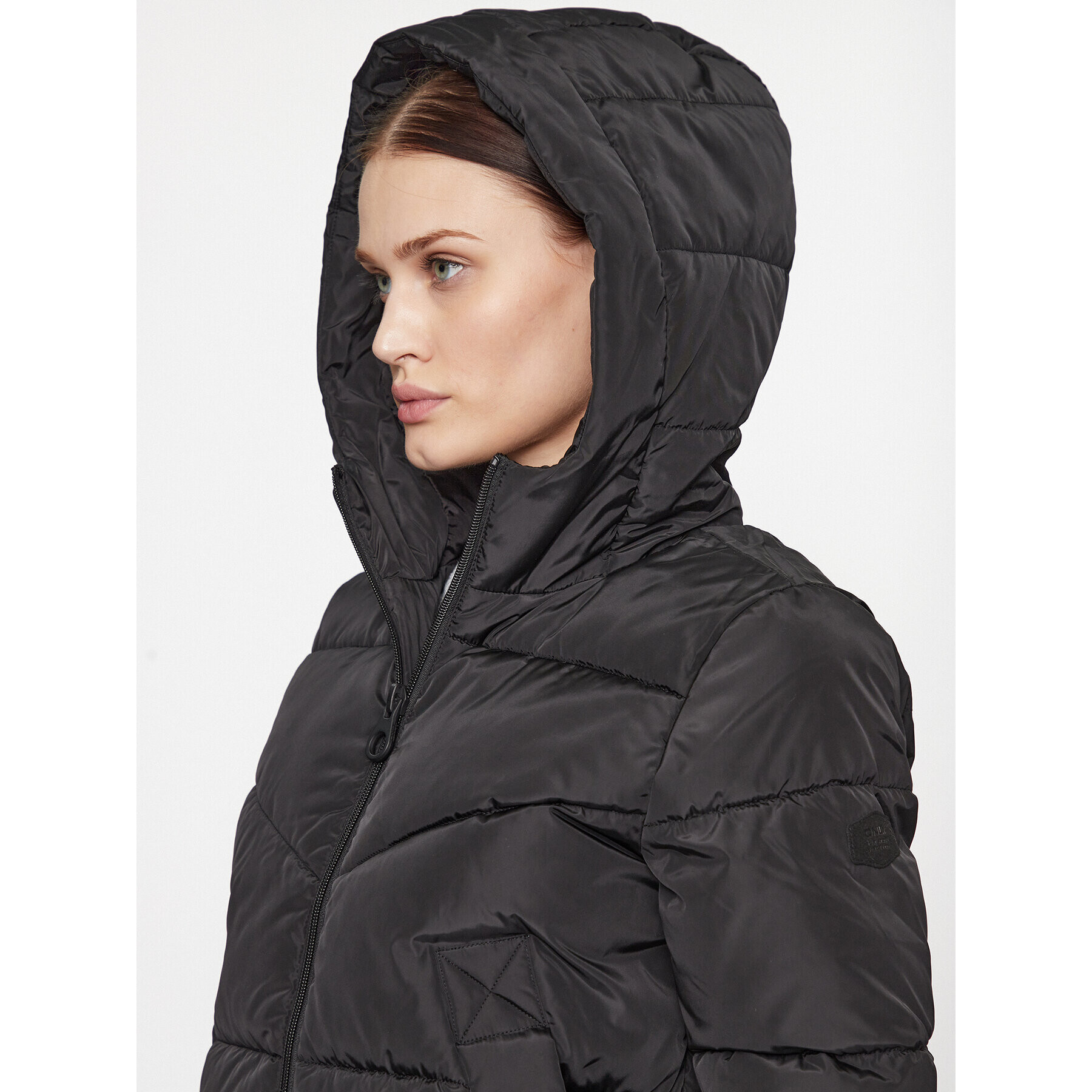 ONLY Пухено яке 15300257 Черен Regular Fit - Pepit.bg