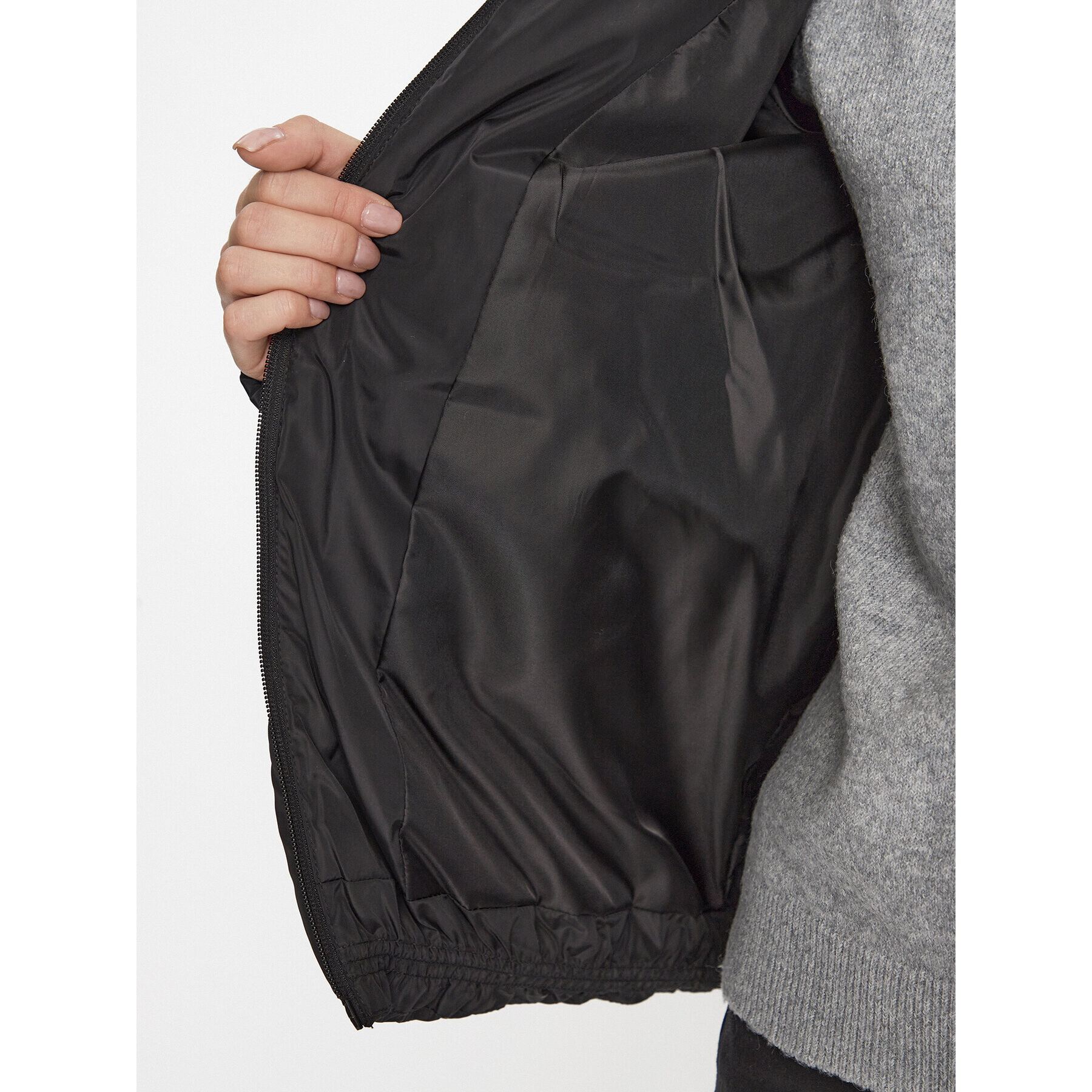ONLY Пухено яке 15300257 Черен Regular Fit - Pepit.bg