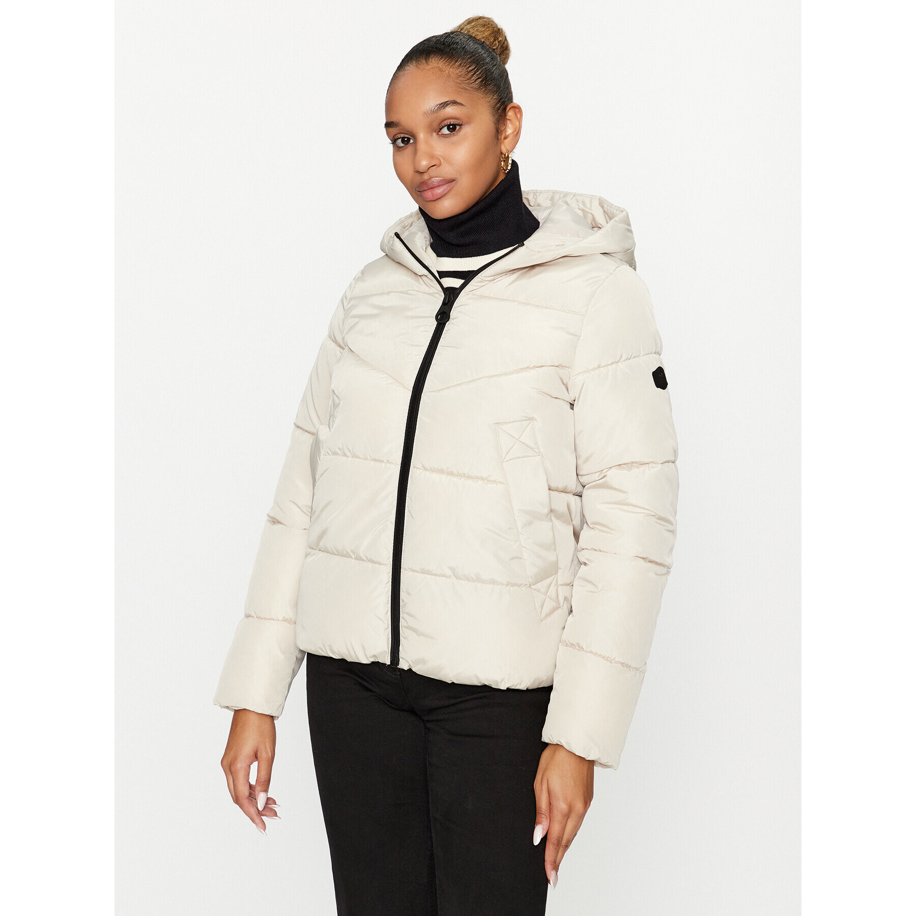 ONLY Пухено яке 15300257 Екрю Regular Fit - Pepit.bg