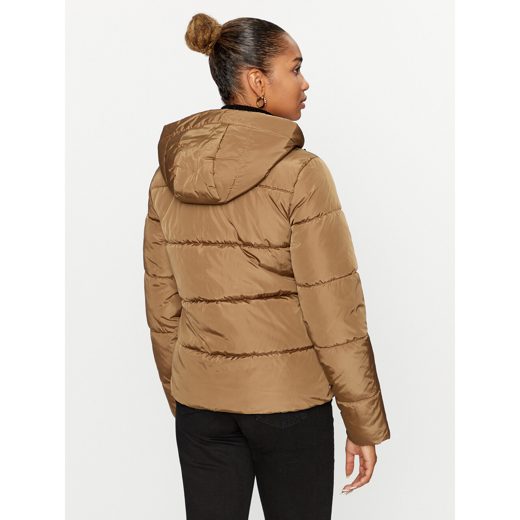 ONLY Пухено яке 15300257 Кафяв Regular Fit - Pepit.bg