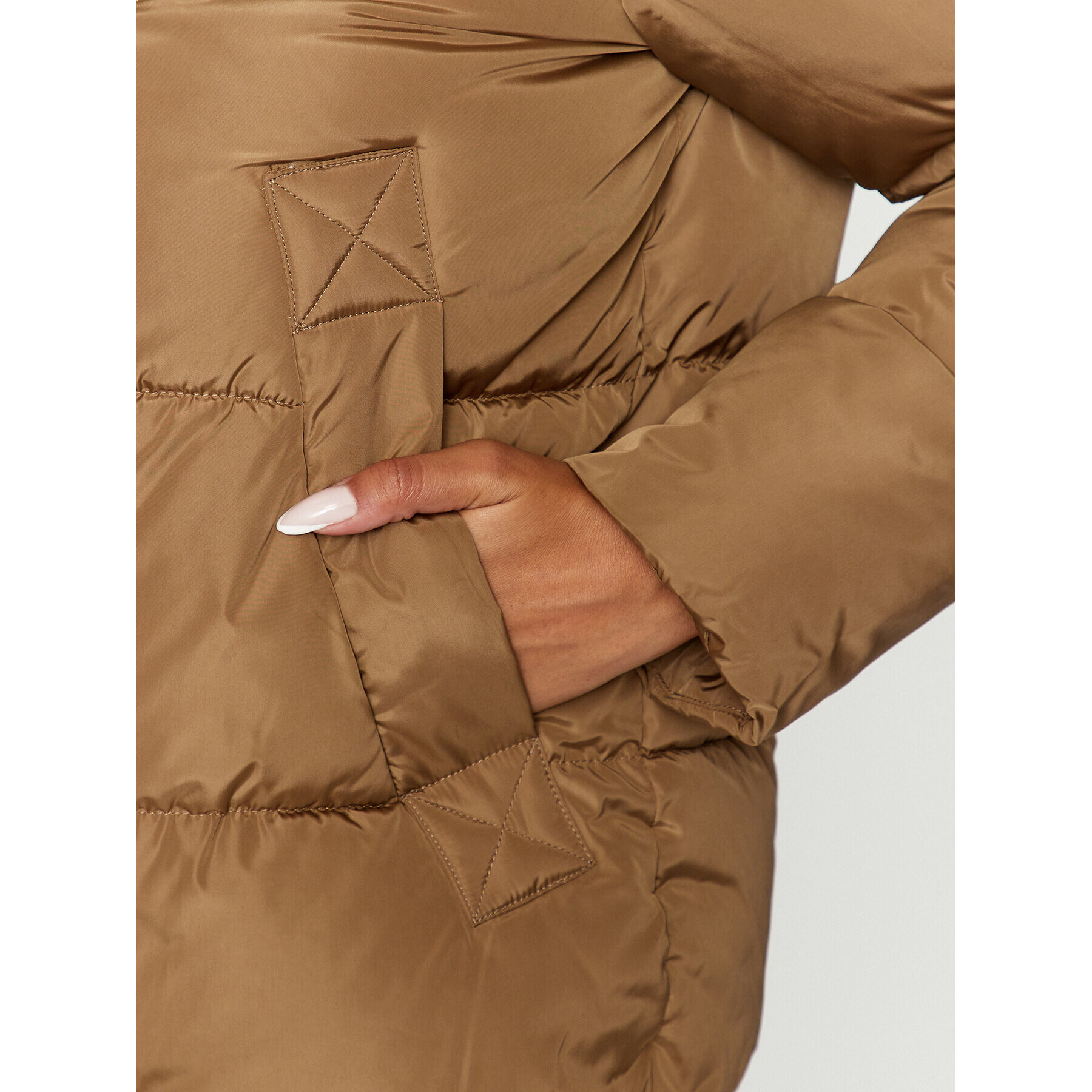 ONLY Пухено яке 15300257 Кафяв Regular Fit - Pepit.bg