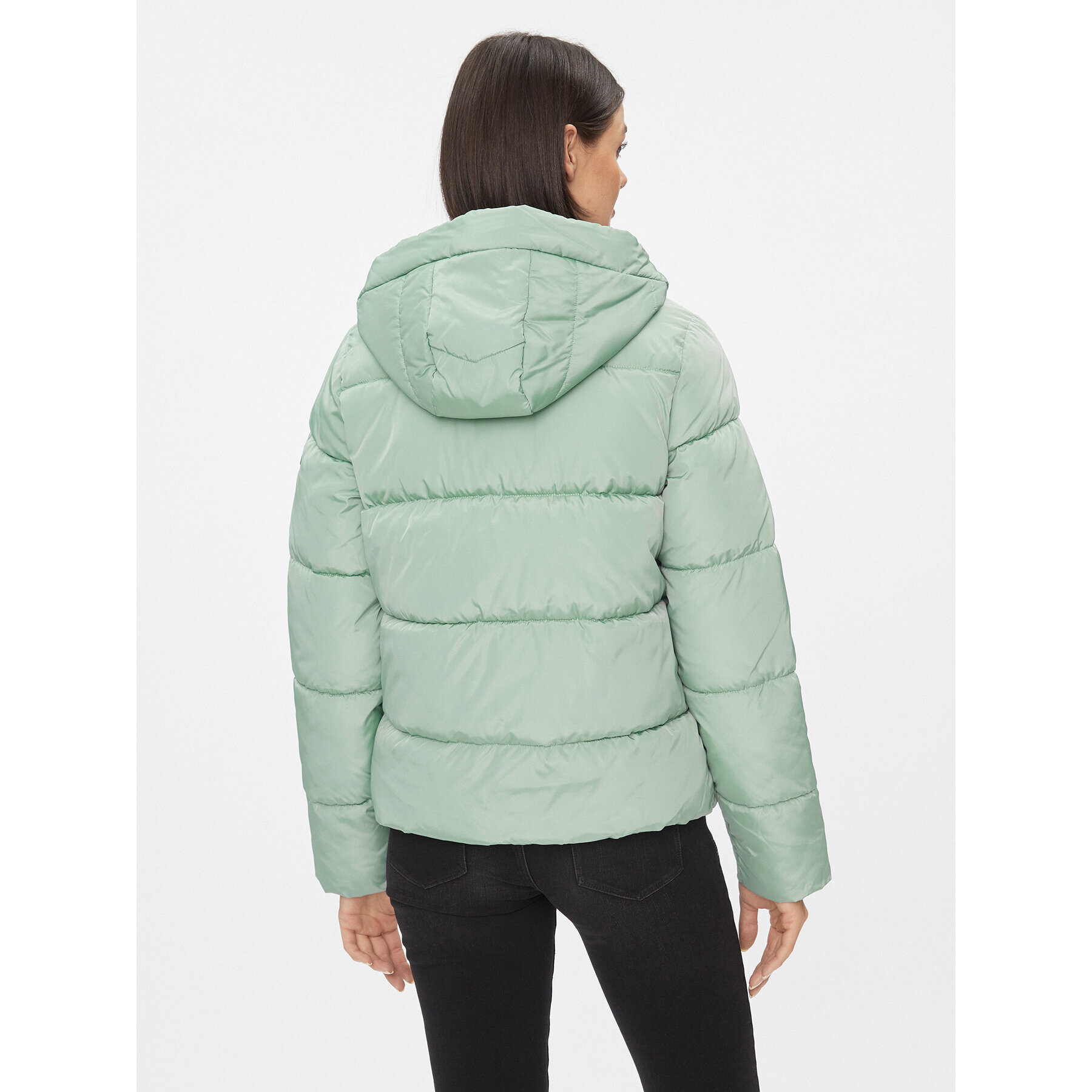 ONLY Пухено яке 15300257 Зелен Regular Fit - Pepit.bg
