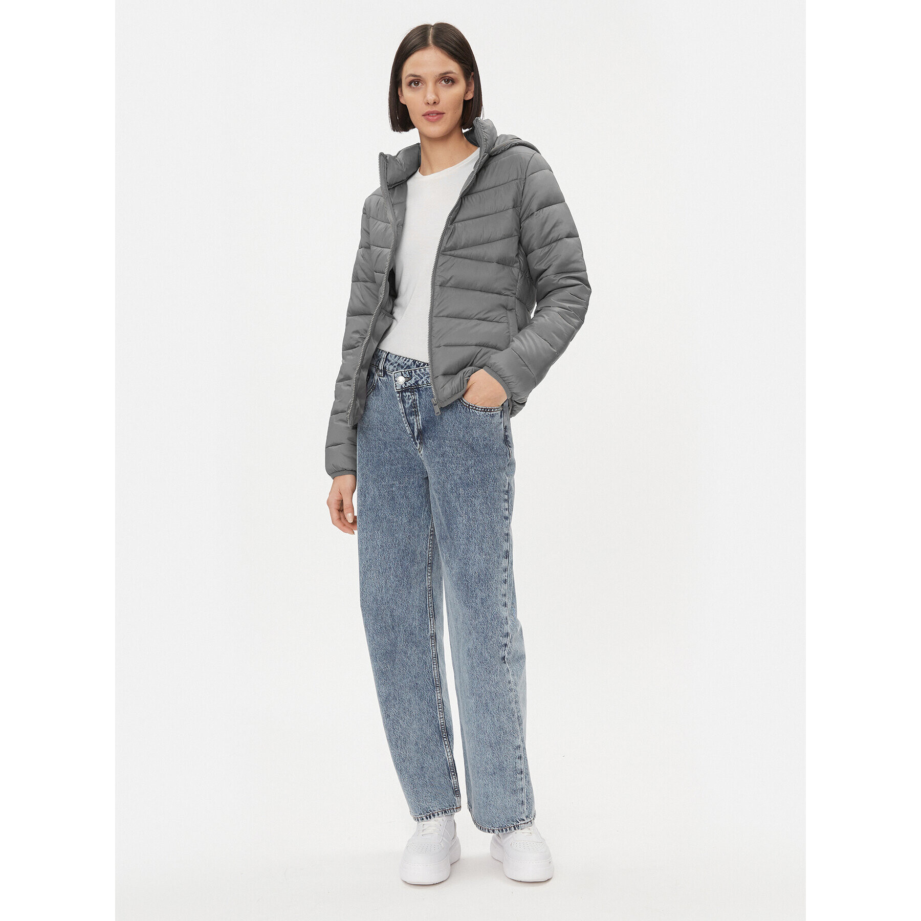 ONLY Пухено яке 15301325 Сив Regular Fit - Pepit.bg