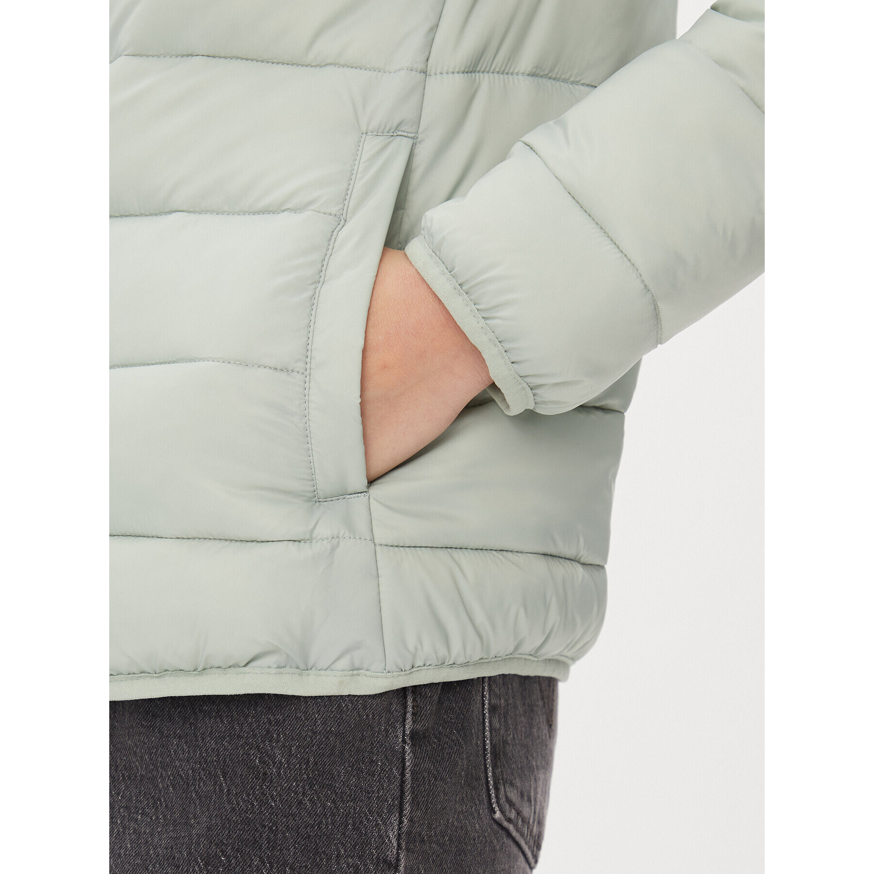 ONLY Пухено яке 15301325 Зелен Regular Fit - Pepit.bg
