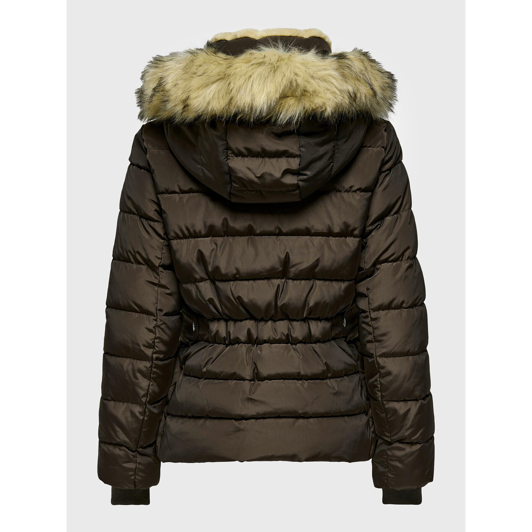 ONLY Пухено яке Camilla 15204607 Кафяв Regular Fit - Pepit.bg