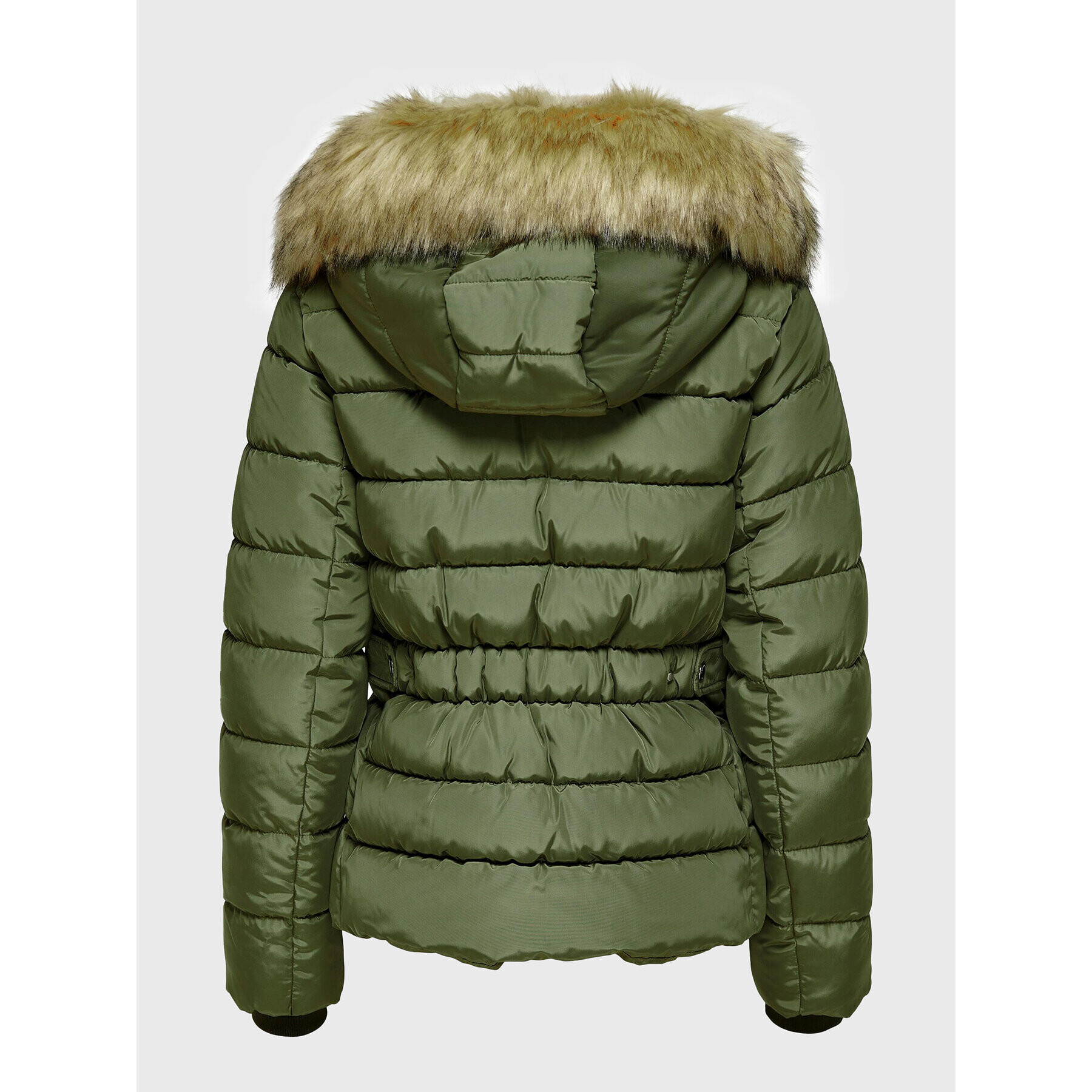 ONLY Пухено яке Camilla 15204607 Зелен Regular Fit - Pepit.bg