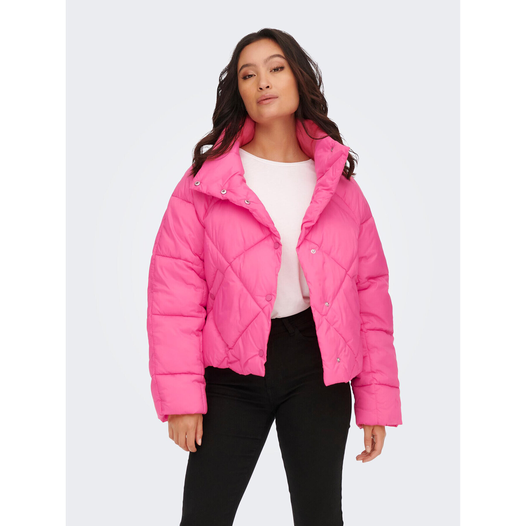 ONLY Пухено яке Carol 15271107 Розов Regular Fit - Pepit.bg