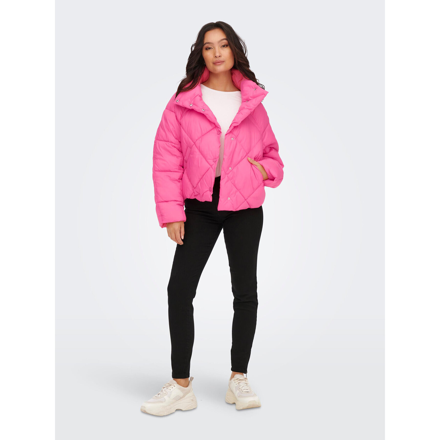 ONLY Пухено яке Carol 15271107 Розов Regular Fit - Pepit.bg
