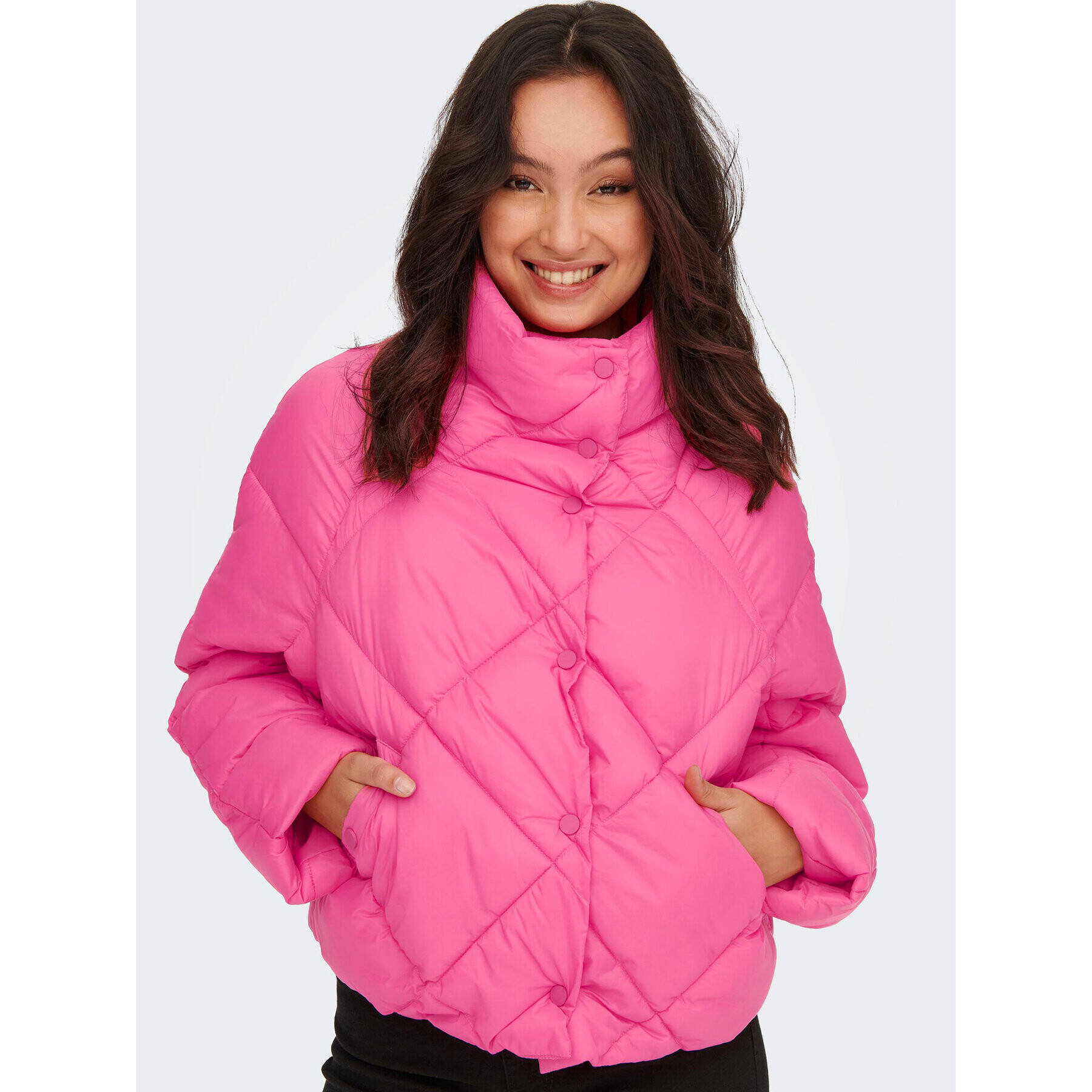 ONLY Пухено яке Carol 15271107 Розов Regular Fit - Pepit.bg