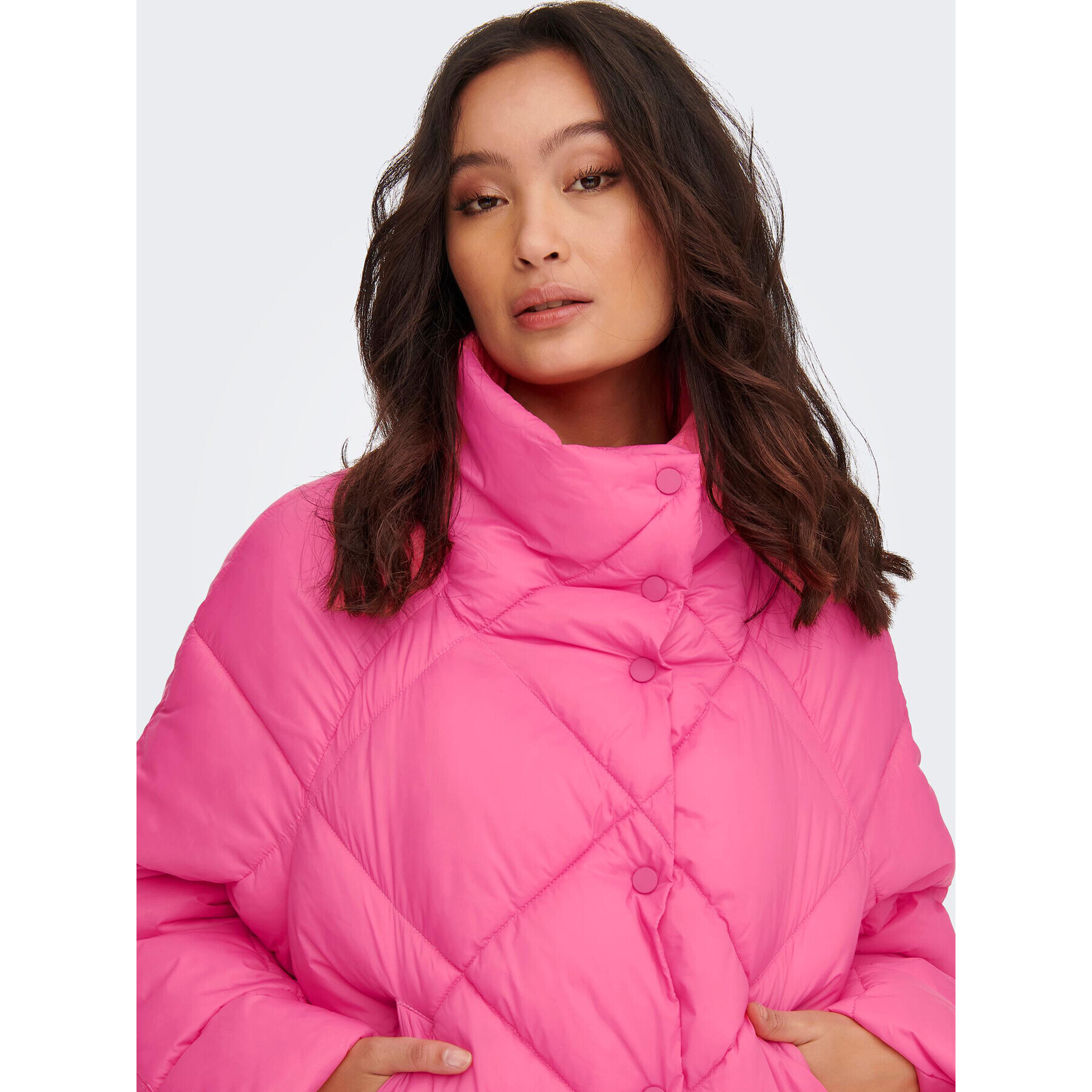 ONLY Пухено яке Carol 15271107 Розов Regular Fit - Pepit.bg