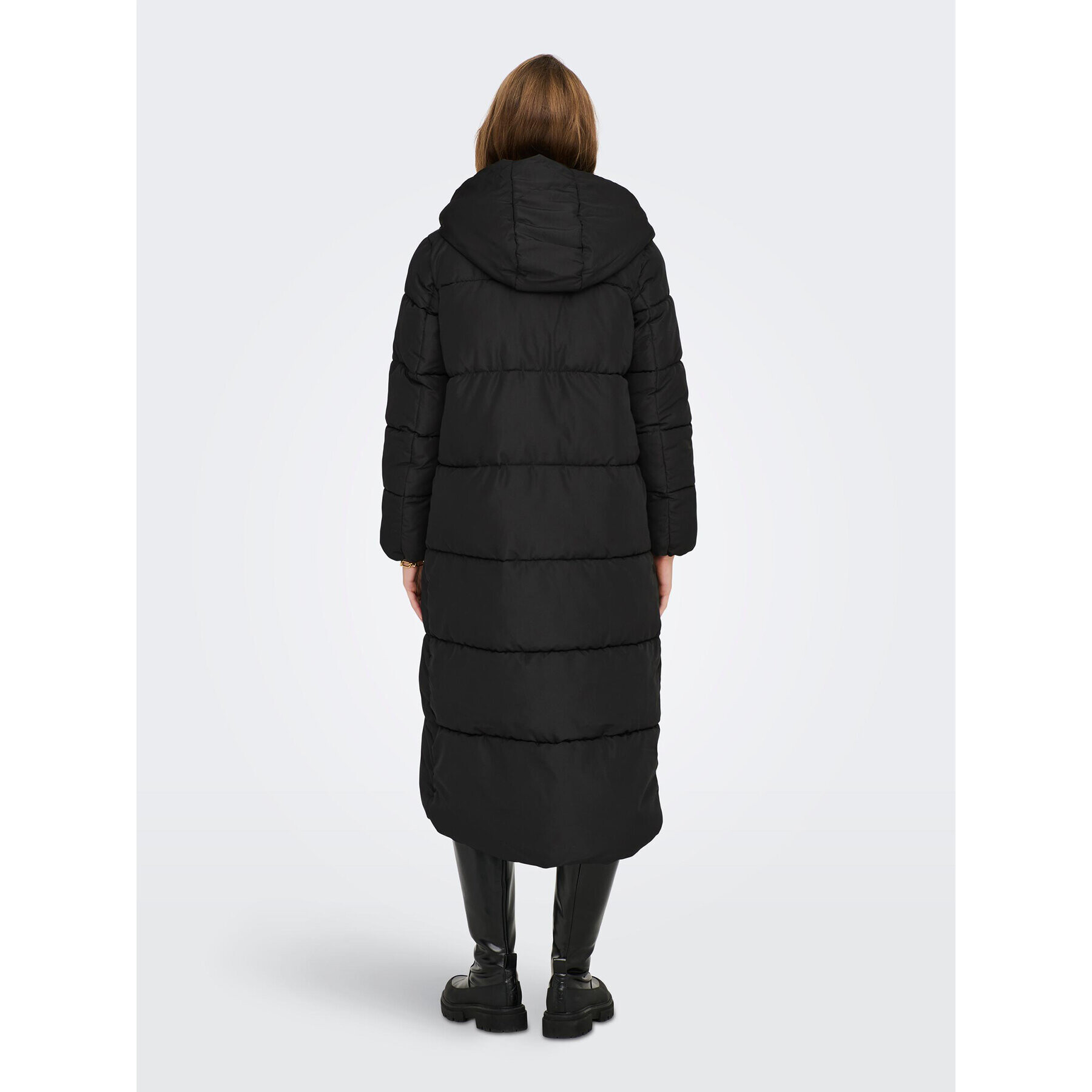 ONLY Пухено яке X-Long 15247829 Черен Regular Fit - Pepit.bg