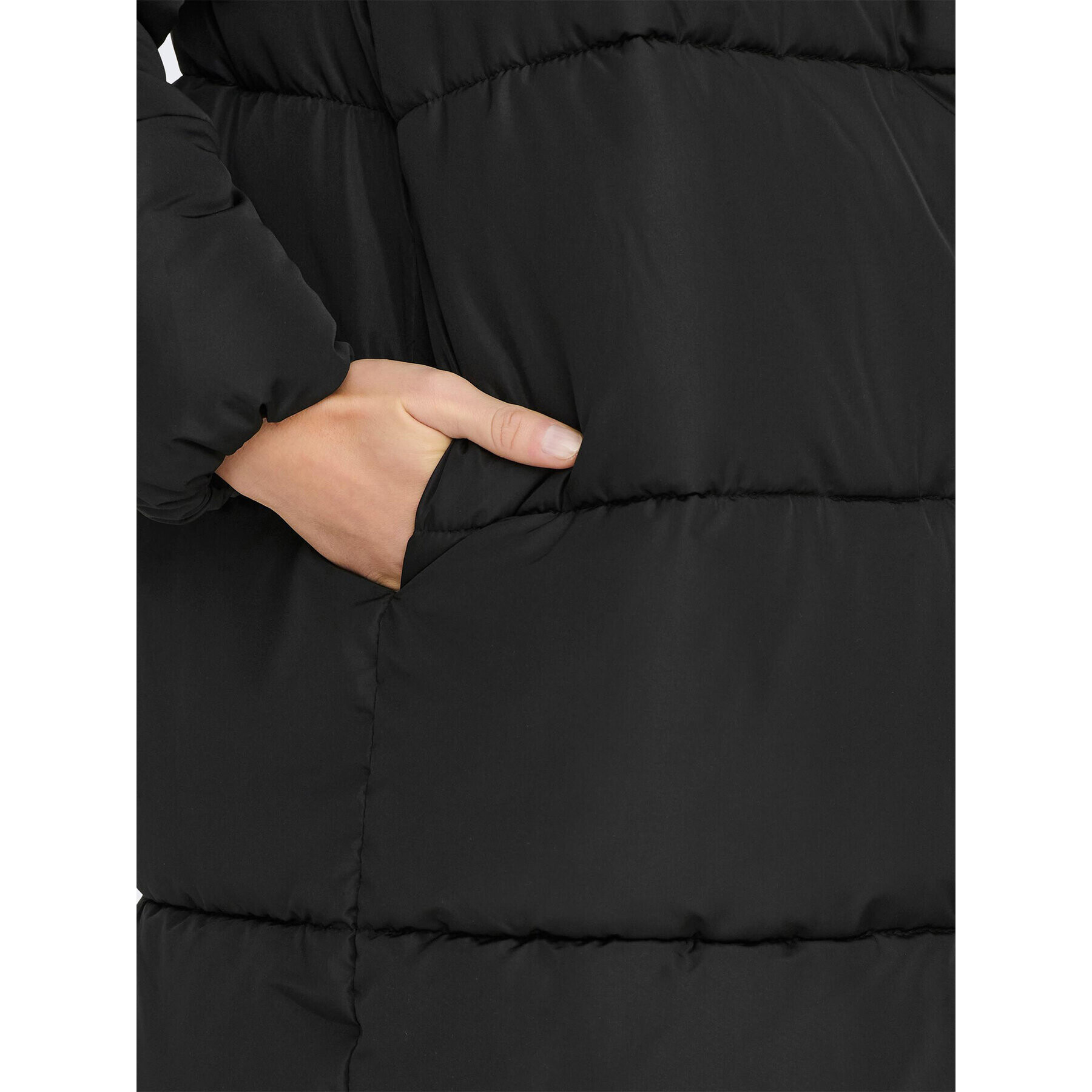ONLY Пухено яке X-Long 15247829 Черен Regular Fit - Pepit.bg