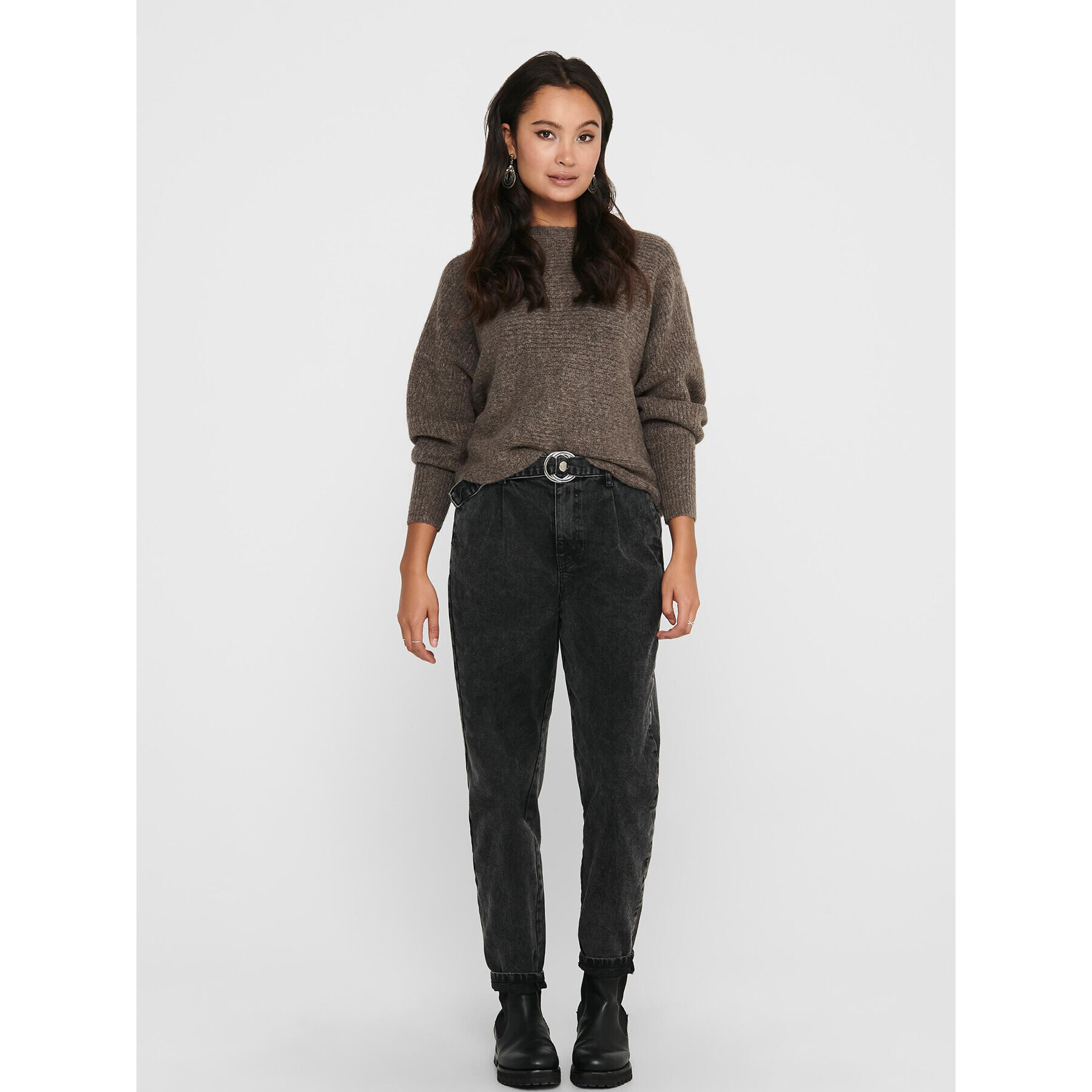 ONLY Пуловер 15168705 Кафяв Regular Fit - Pepit.bg