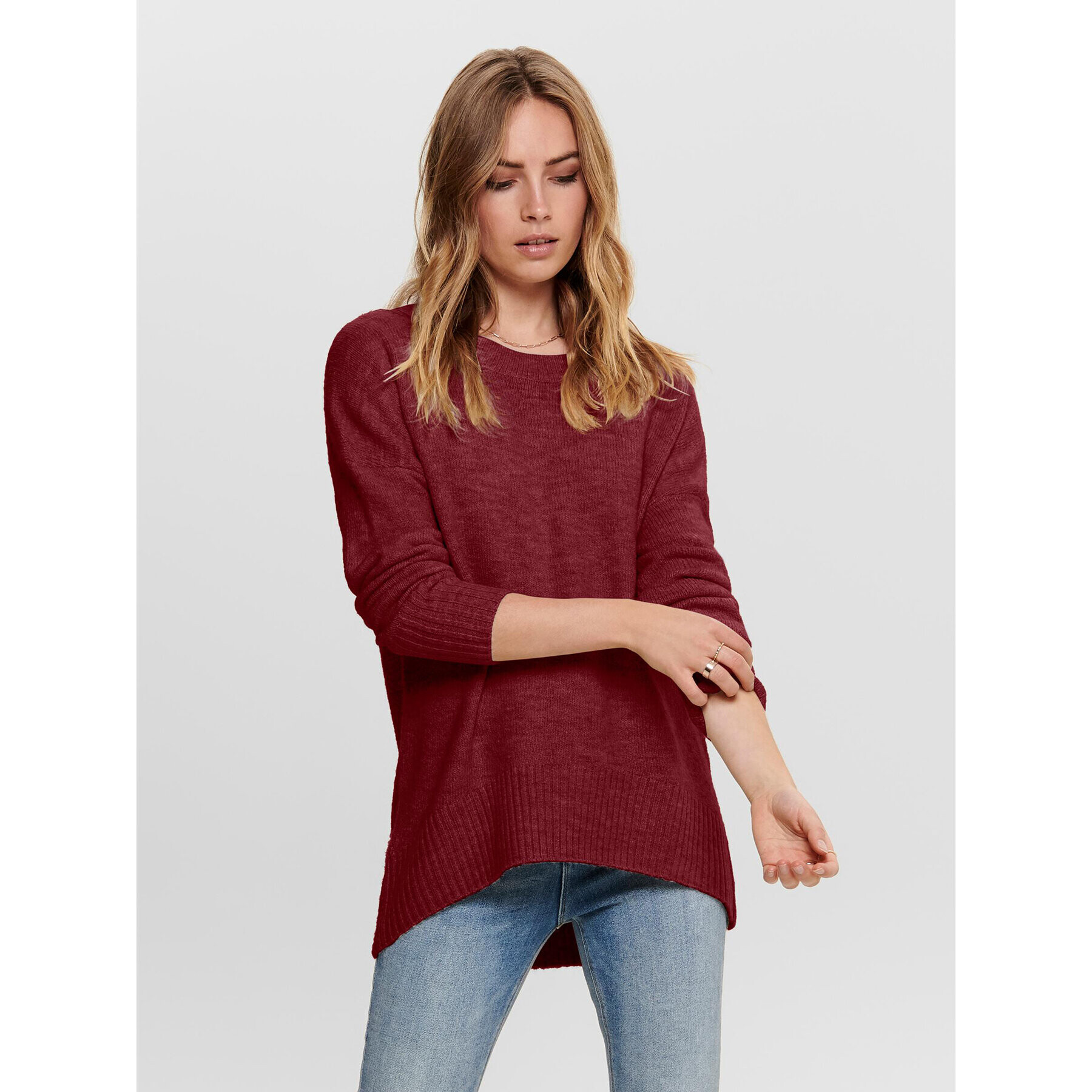 ONLY Пуловер 15173800 Бордо Regular Fit - Pepit.bg