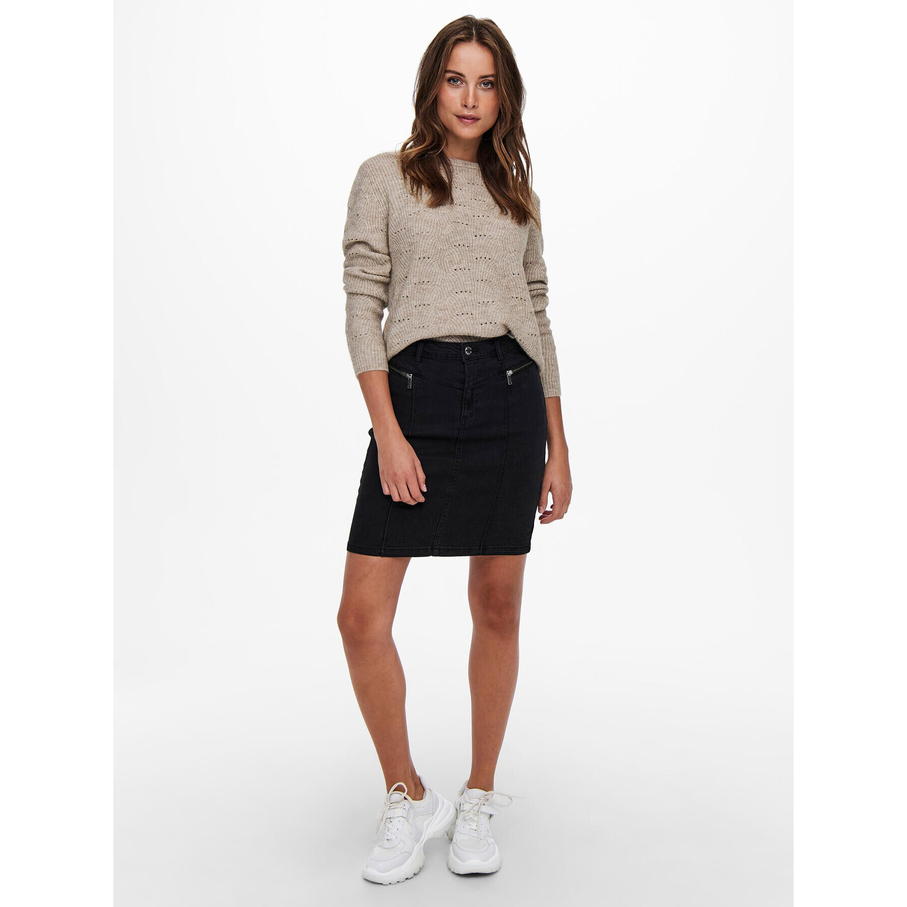 ONLY Пуловер 15234745 Бежов Regular Fit - Pepit.bg