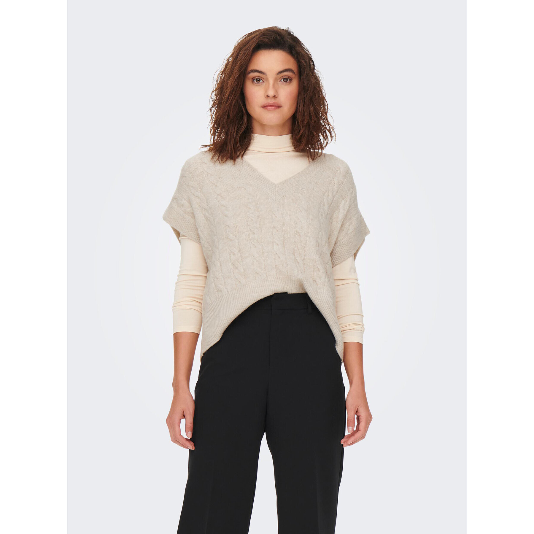 ONLY Пуловер 15249328 Бежов Regular Fit - Pepit.bg
