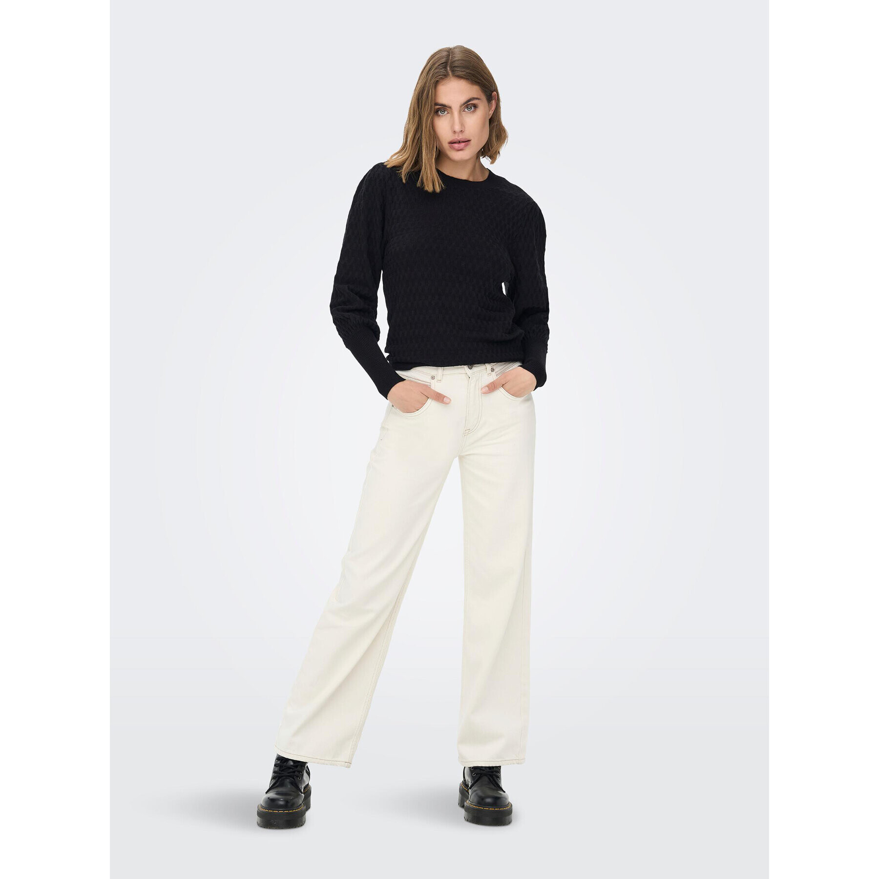 ONLY Пуловер 15264797 Черен Regular Fit - Pepit.bg