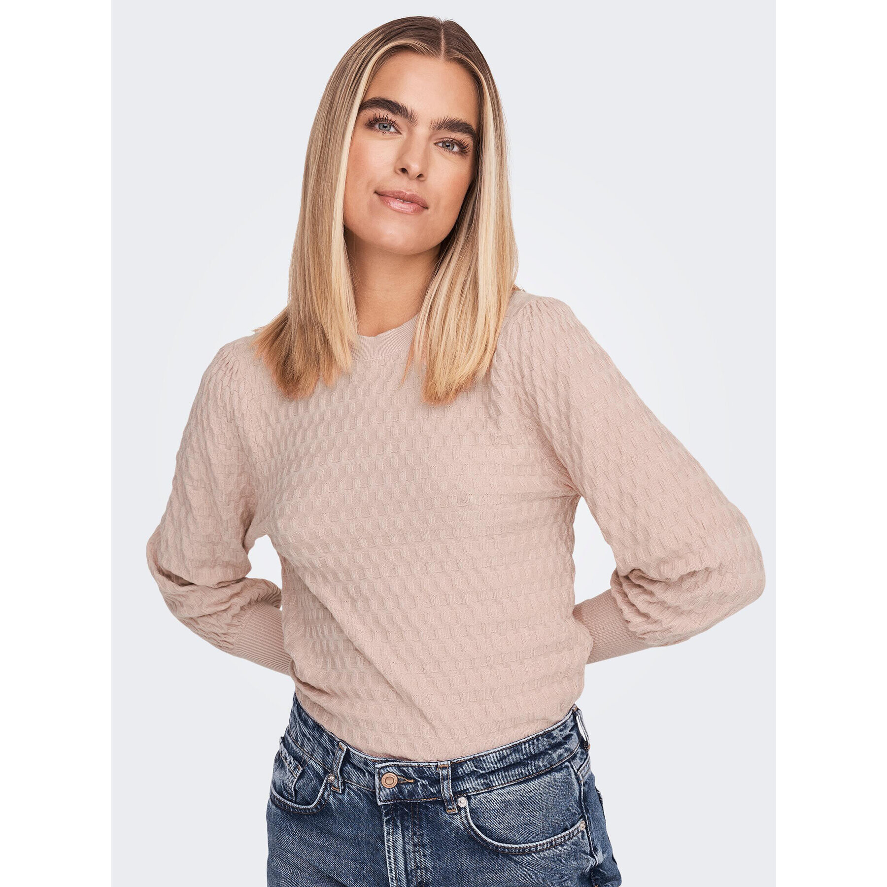 ONLY Пуловер 15264797 Розов Regular Fit - Pepit.bg