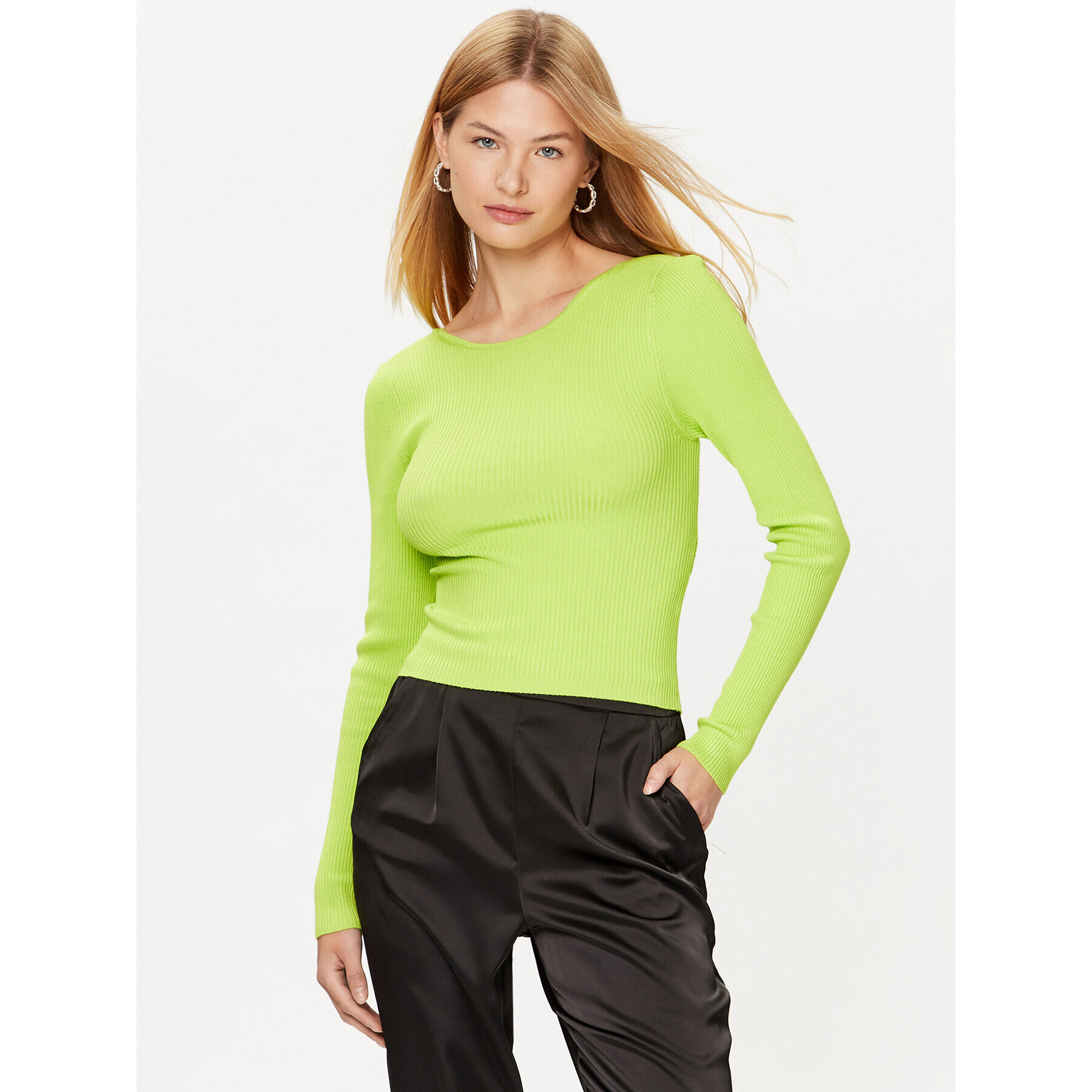 ONLY Пуловер 15283423 Зелен Slim Fit - Pepit.bg
